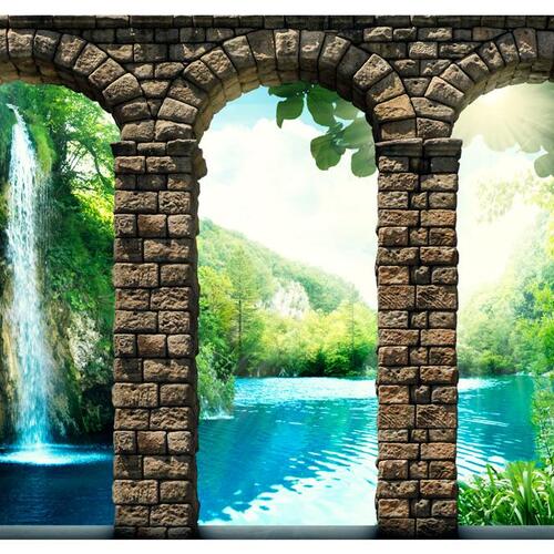 Fototapet - Mysterious waterfall