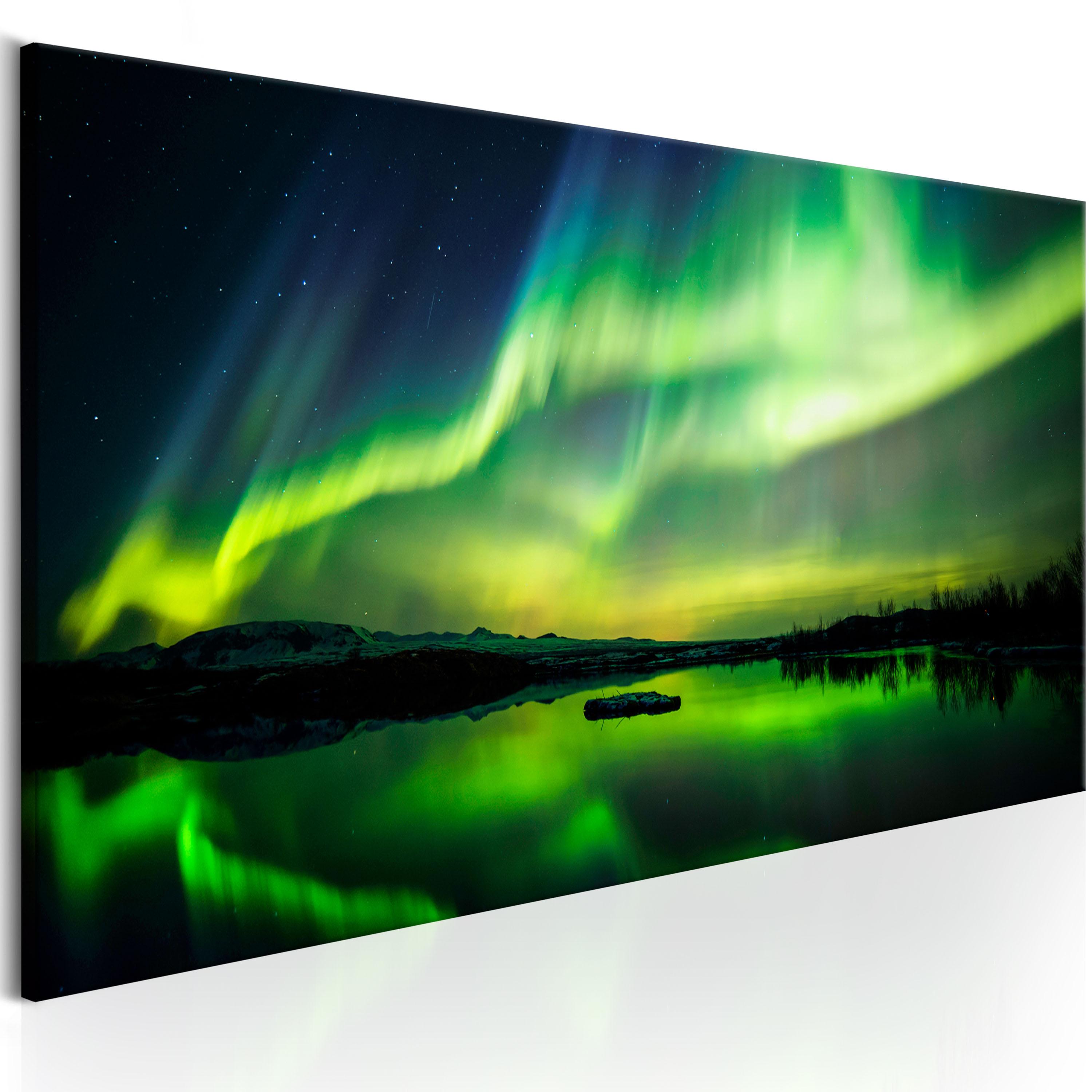 Billede - Green Sky - 120 x 40 cm - På italiensk lærred billede