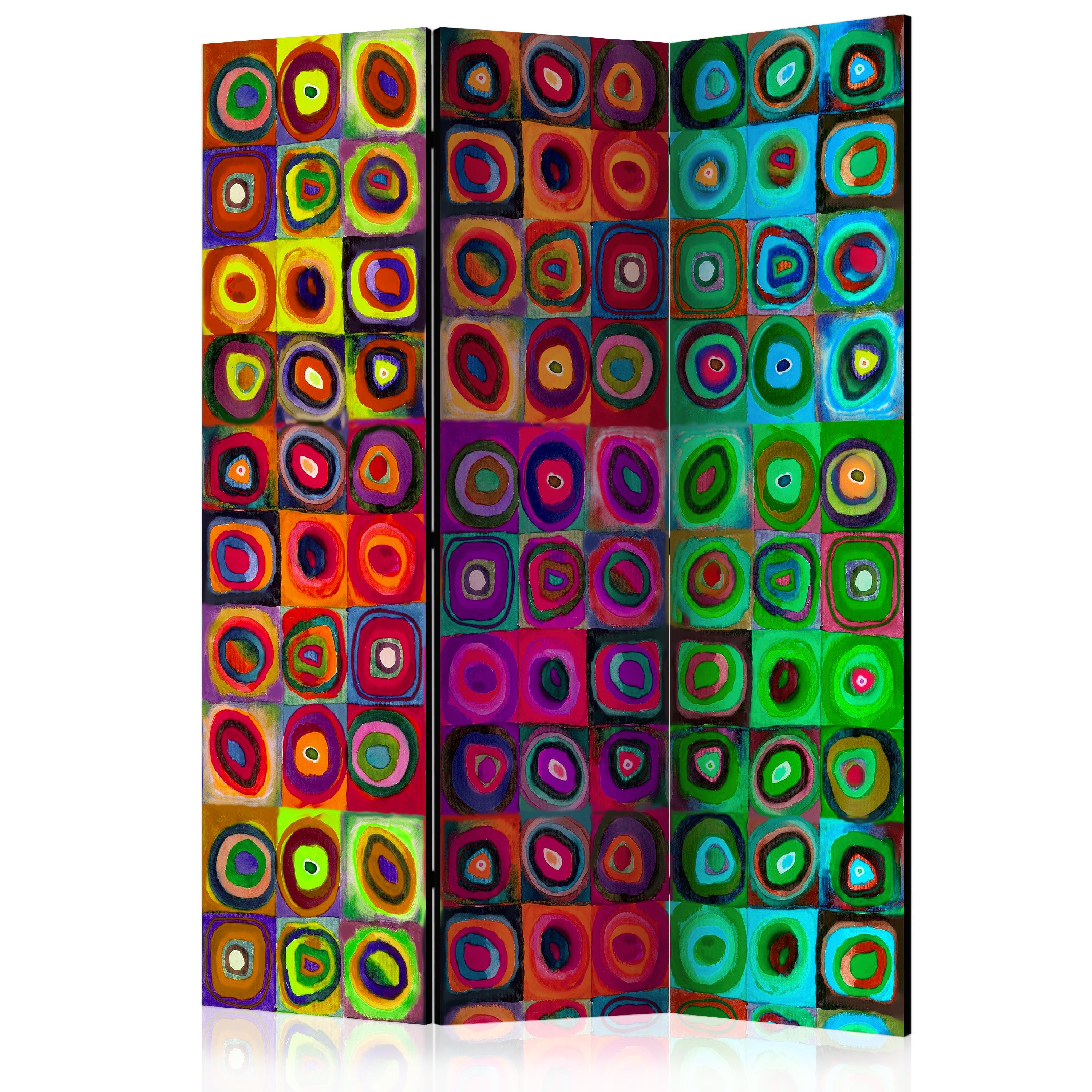 Skærmvæg - Colorful Abstract Art - 135 x 172 cm - Enkeltsiddet billede