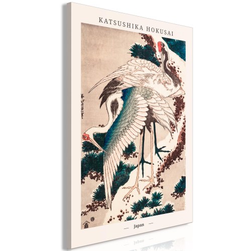 Lærredsbillede Cranes - 1 del, lodret