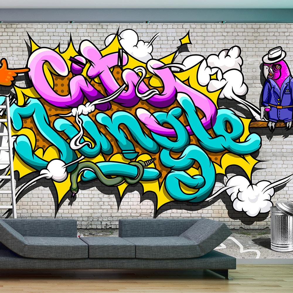 Fototapet - Pink parrot - 245 x 175 cm - Selvklæbende billede