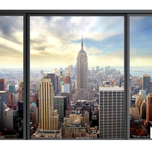 Fototapet - City ​​behind glass