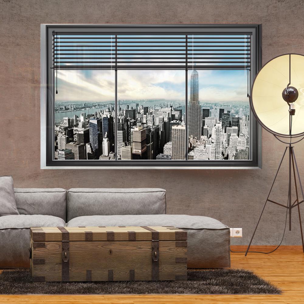 Fototapet - New York window - 150 x 105 cm - Standard billede