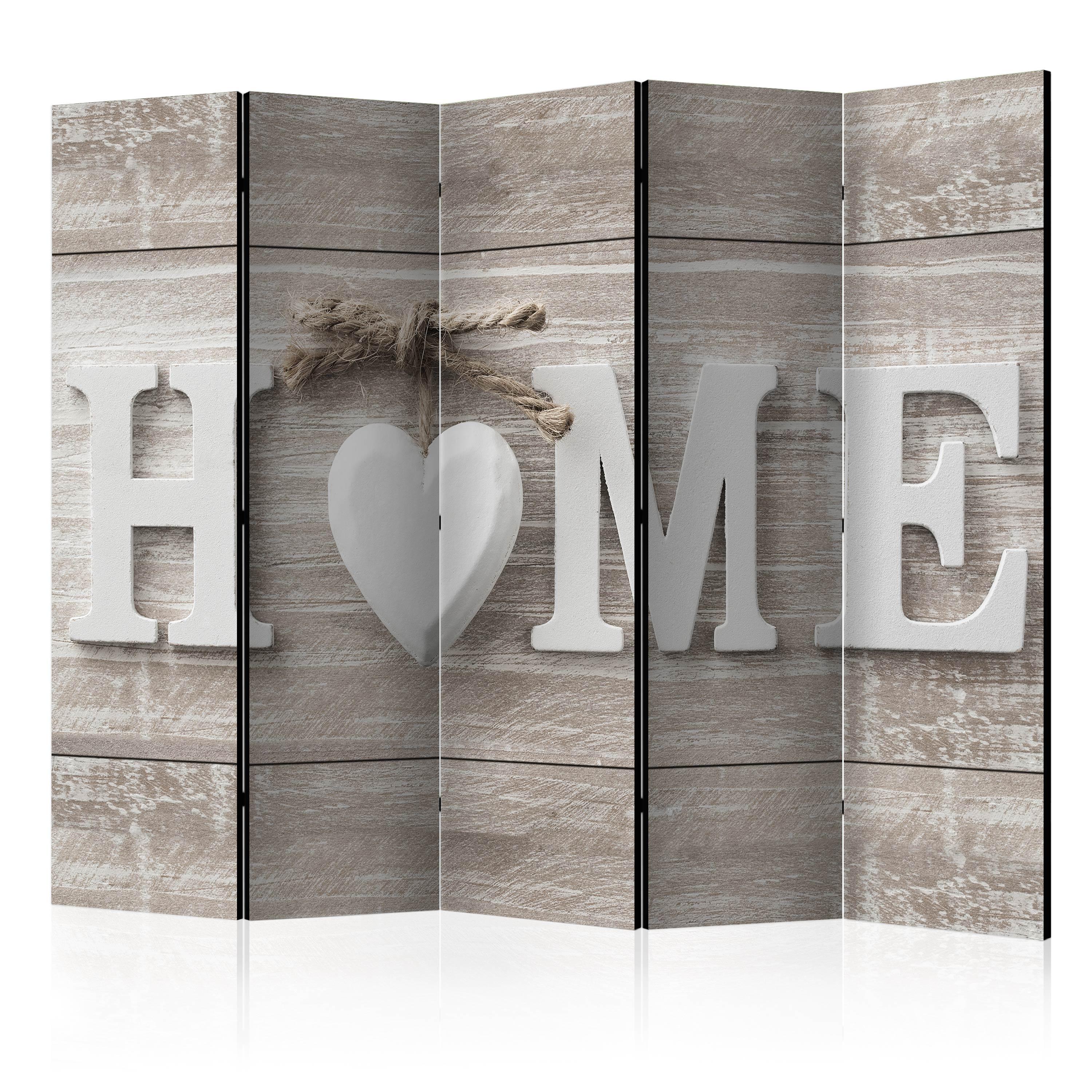 Skærmvæg - Room divider - Home and heart - 225 x 172 cm - Enkeltsiddet