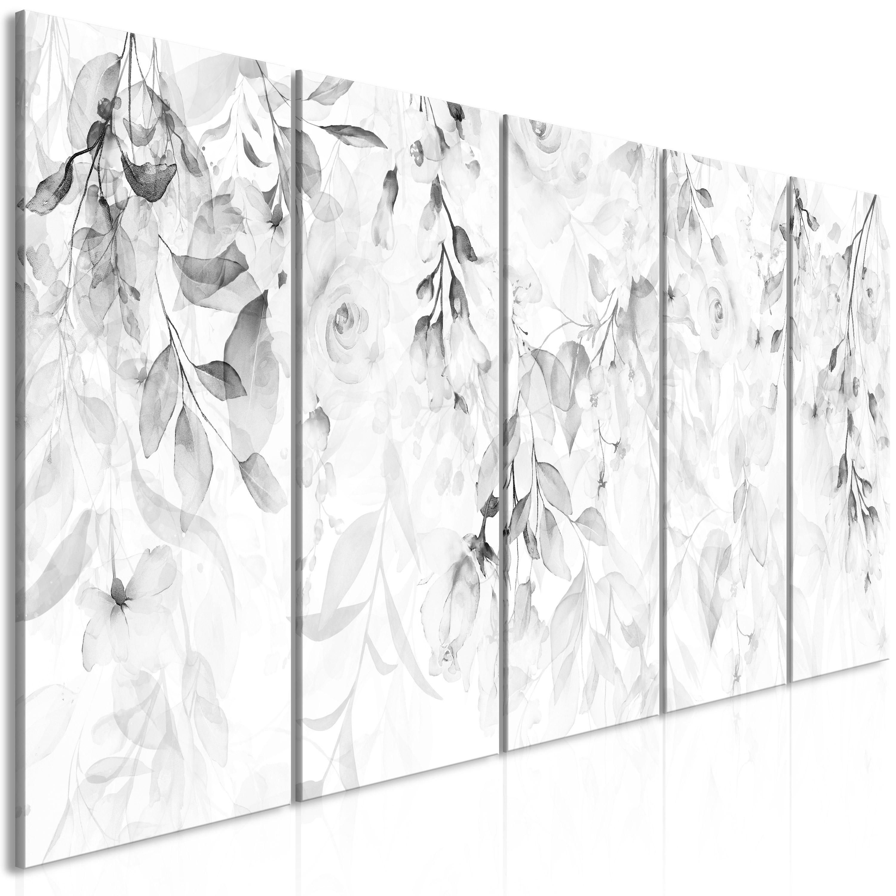 Billede - Waterfall of Roses (5 dele) Narrow - Third Variant - 225 x 90 cm - Premium Print billede