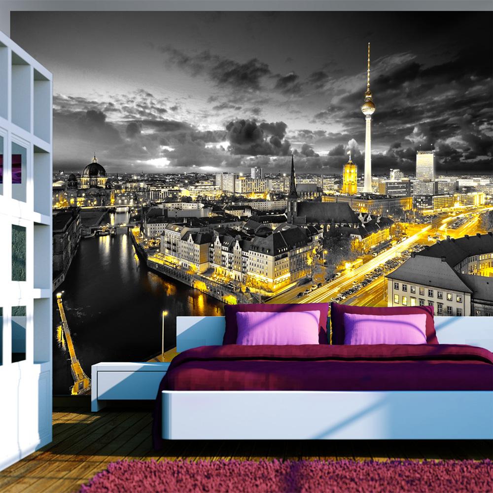 Fototapet - Berlin at night - 400 x 280 cm - Standard billede
