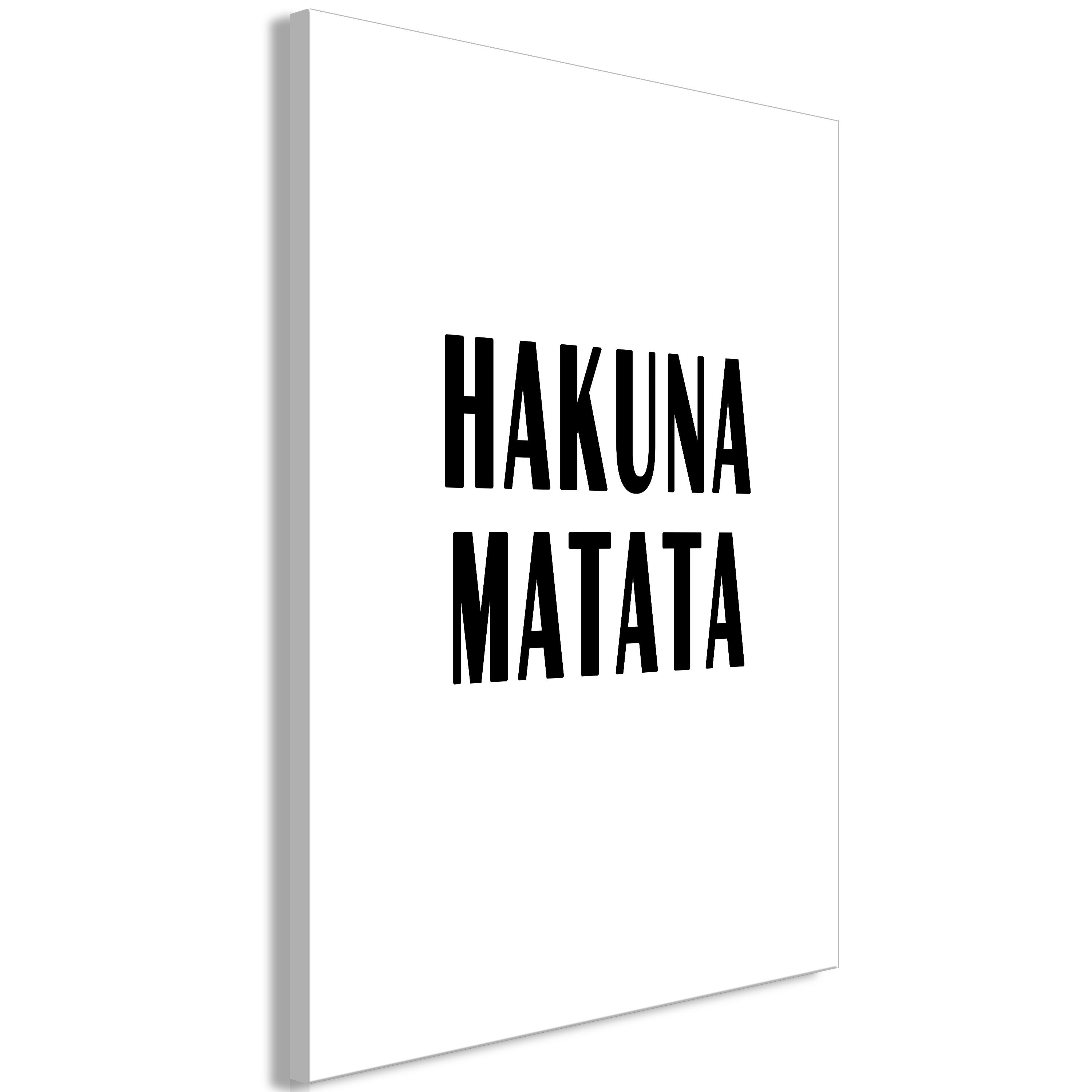 Billede - Hakuna Matata (1 Part) Vertical - 20 x 30 cm - Standard billede