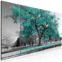 Billede - Autumn in the Park (5 dele) Narrow Turquoise