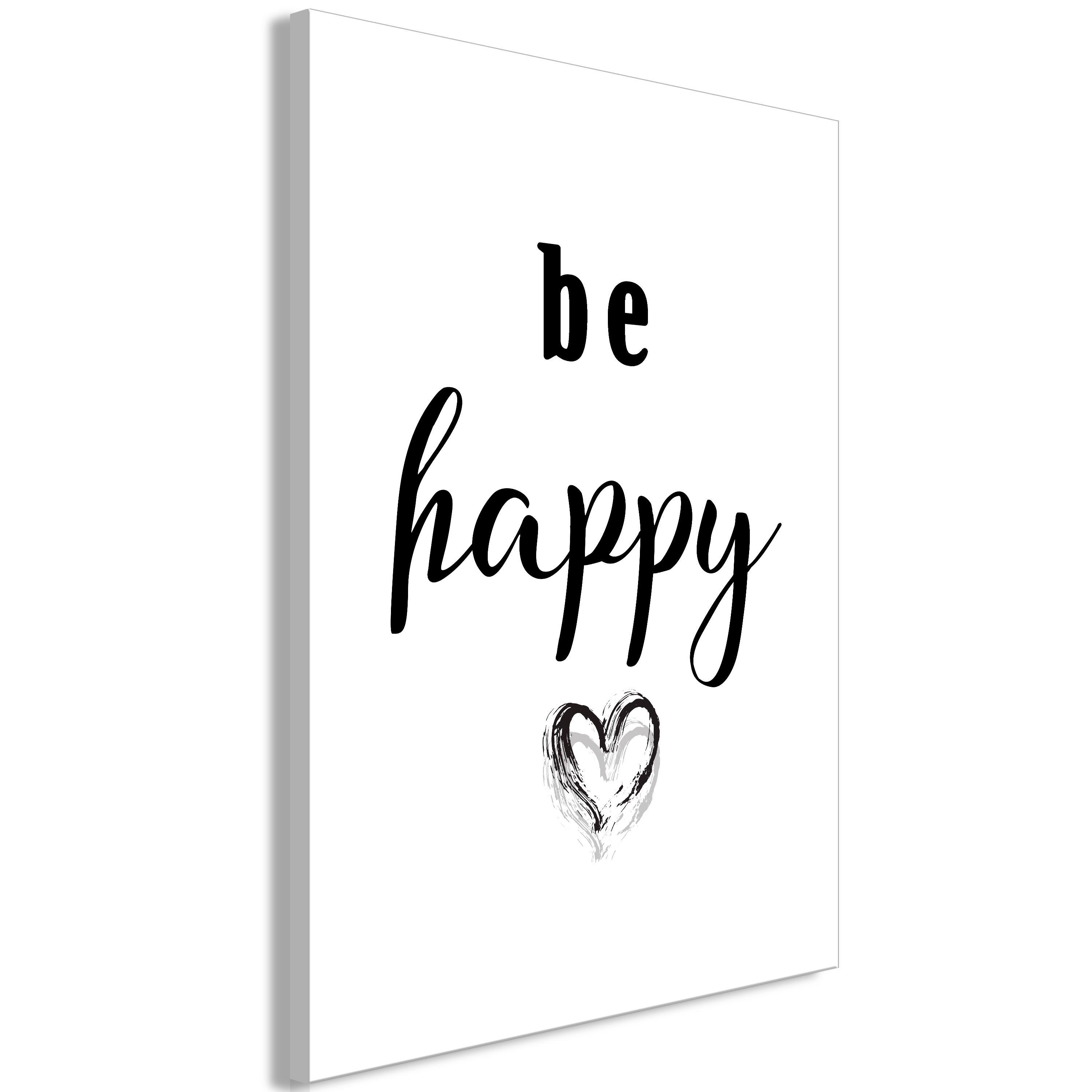 Billede - Be Happy (1 Part) Vertical - 20 x 30 cm - Premium Print billede