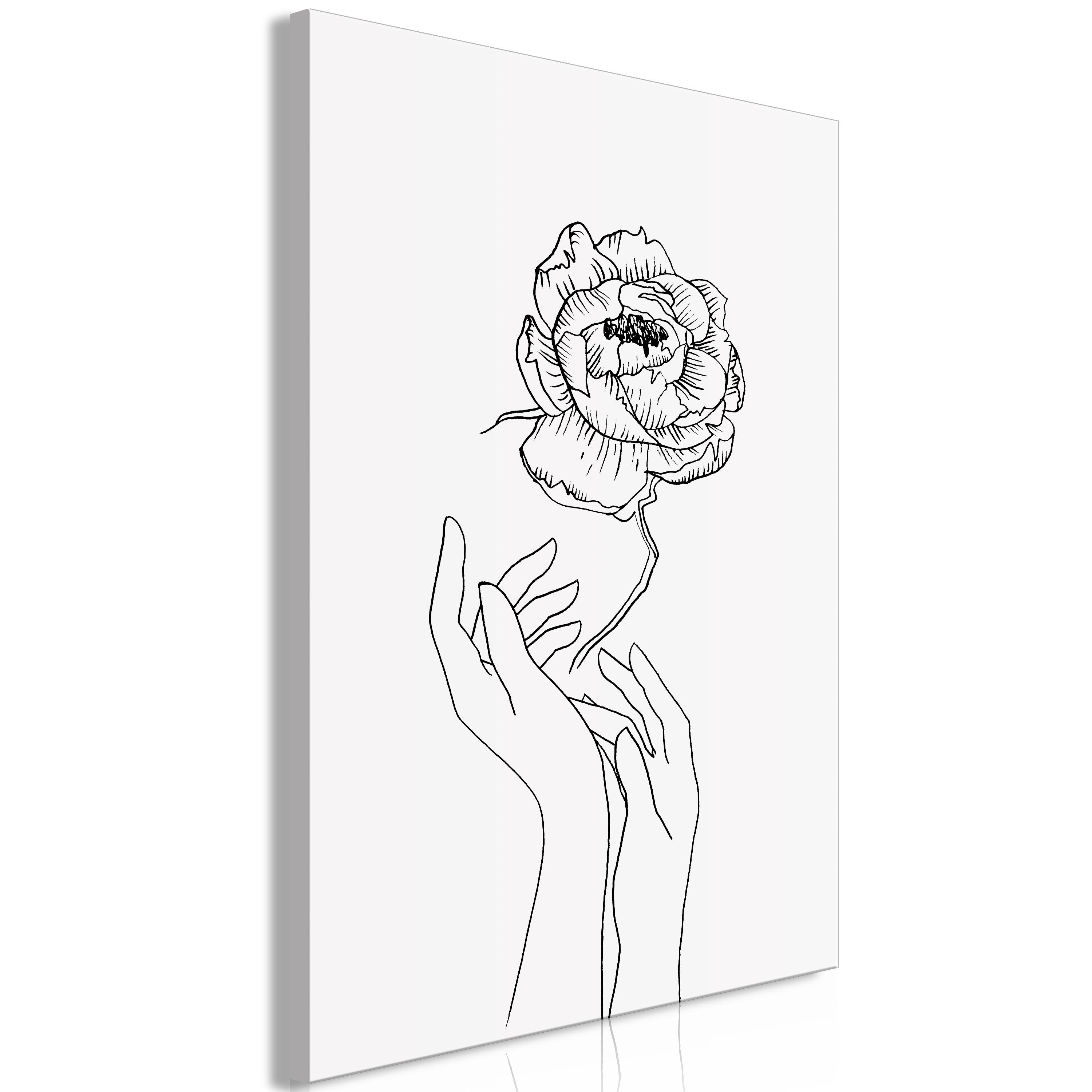 Billede - Delicate Flower (1 Part) Vertical - 40 x 60 cm - Premium Print billede