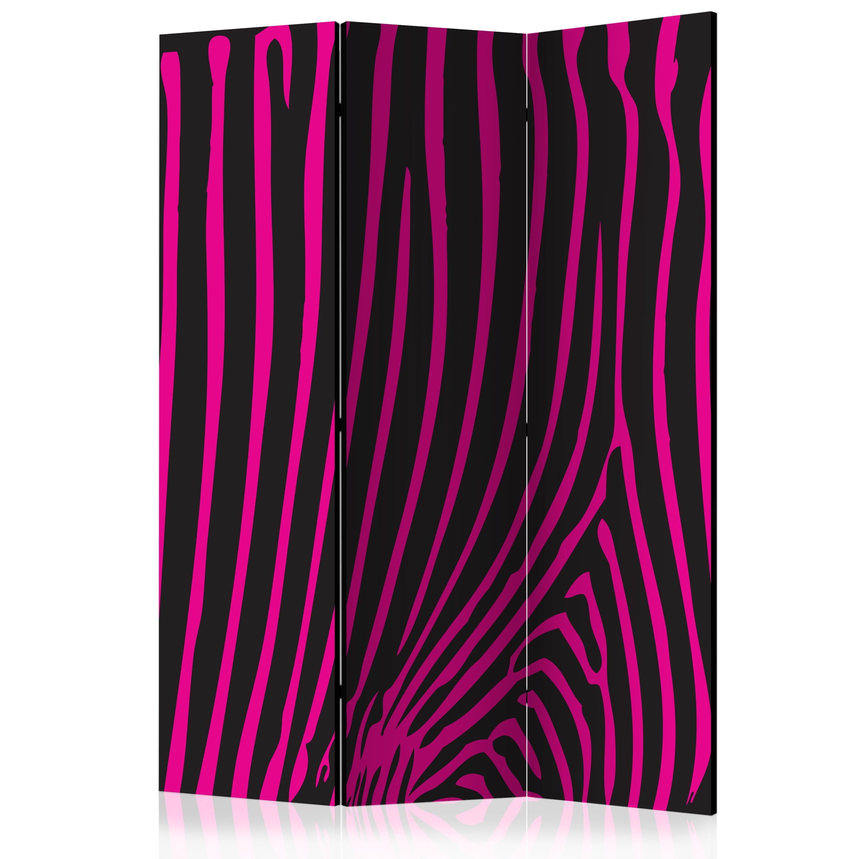 Skærmvæg - Zebra pattern (violet) - 135 x 172 cm - Enkeltsiddet billede