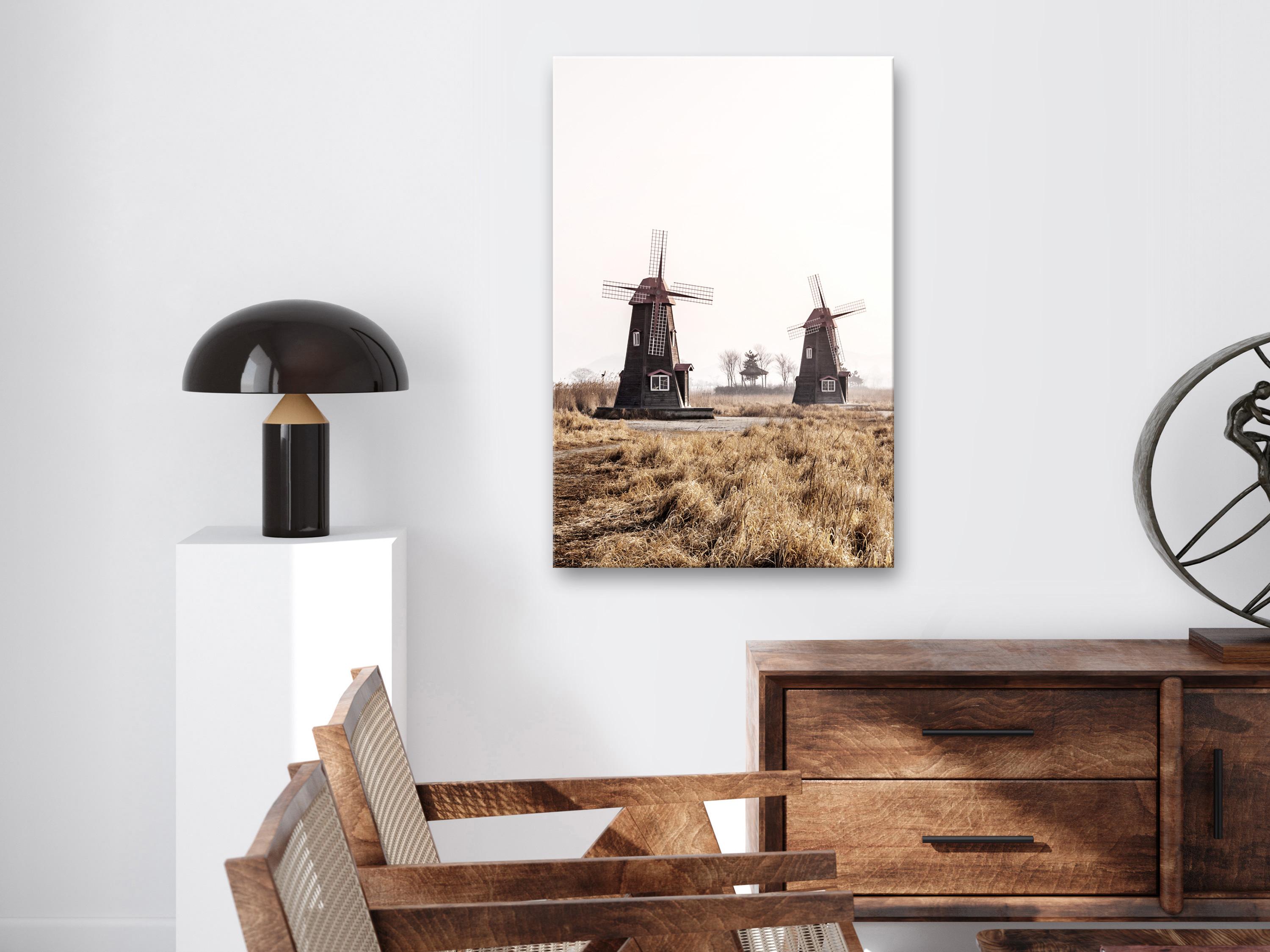 Billede - Wooden Windmill (1 Part) Vertical - 80 x 120 cm - På italiensk lærred billede