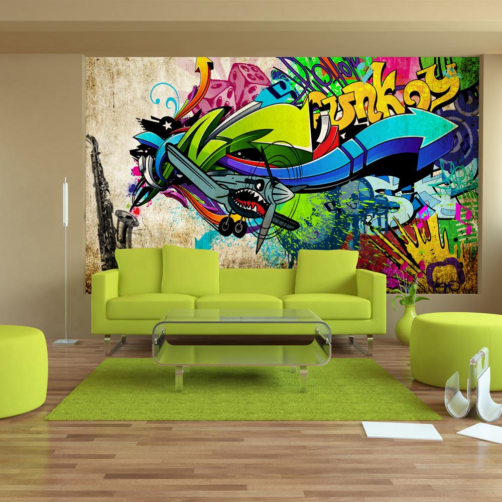 Fototapet - Funky - graffiti - 150 x 105 cm - Premium billede