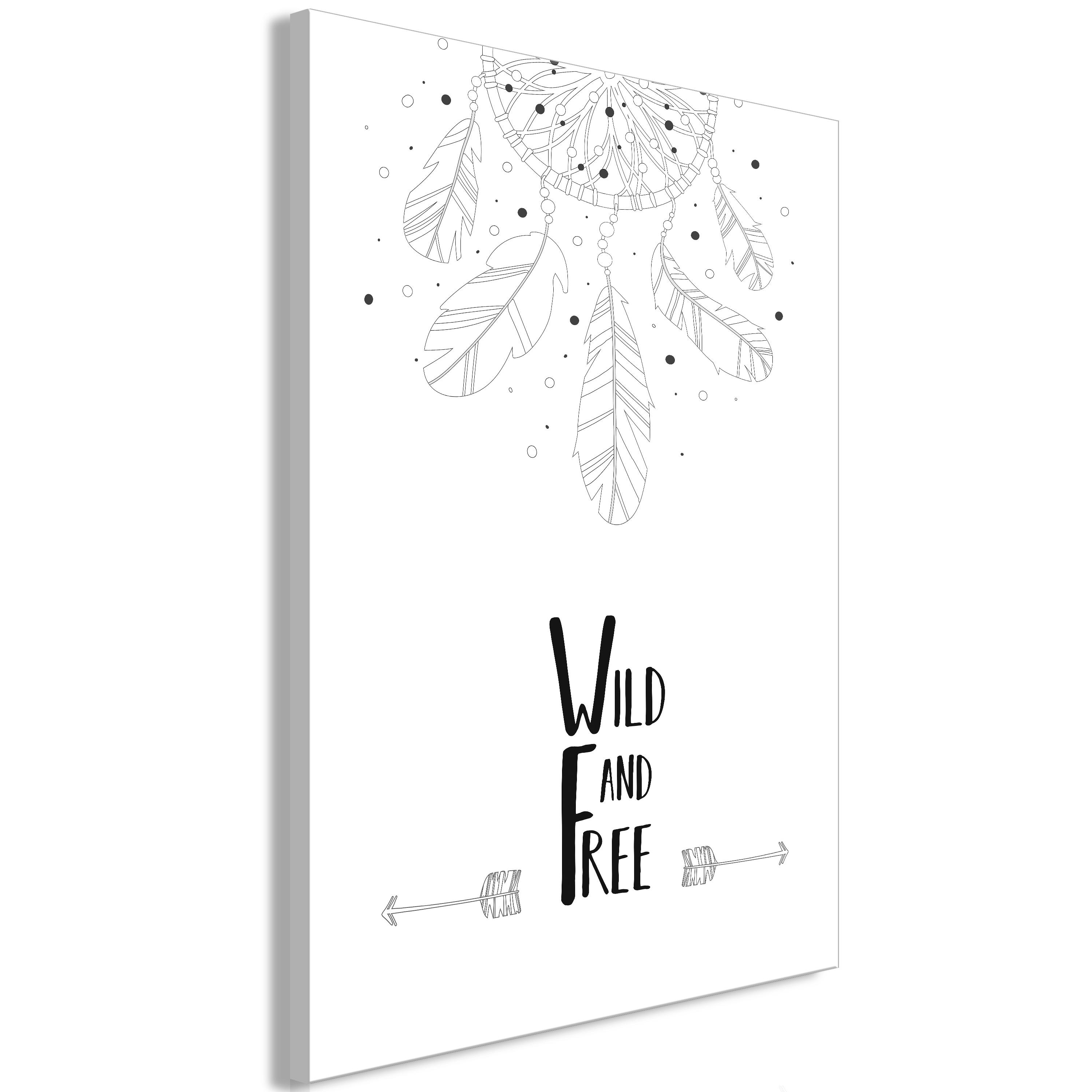 Billede - Wild and Free (1 Part) Vertical - 40 x 60 cm - Premium Print billede