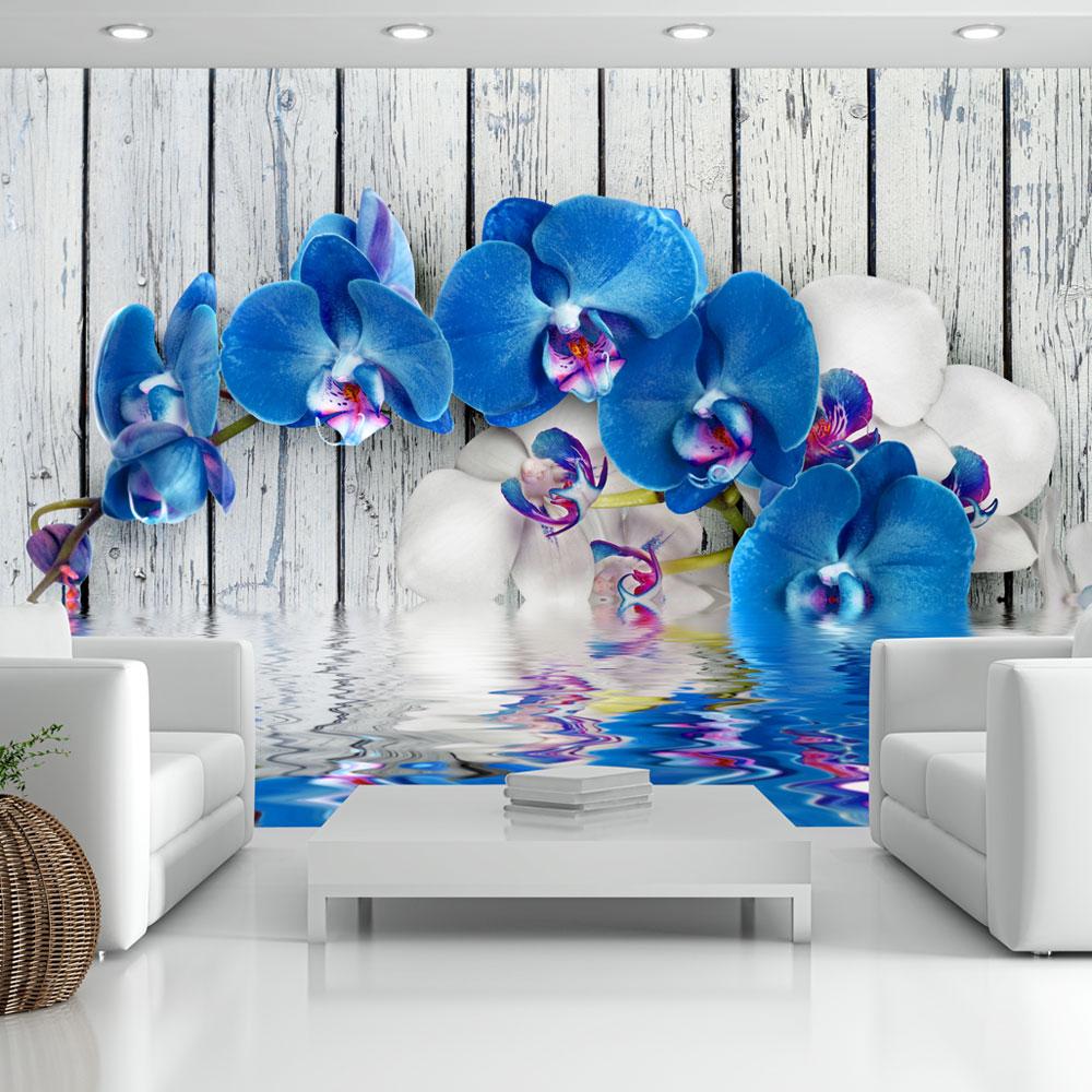 Fototapet - Cobaltic orchid - 300 x 210 cm - Premium billede