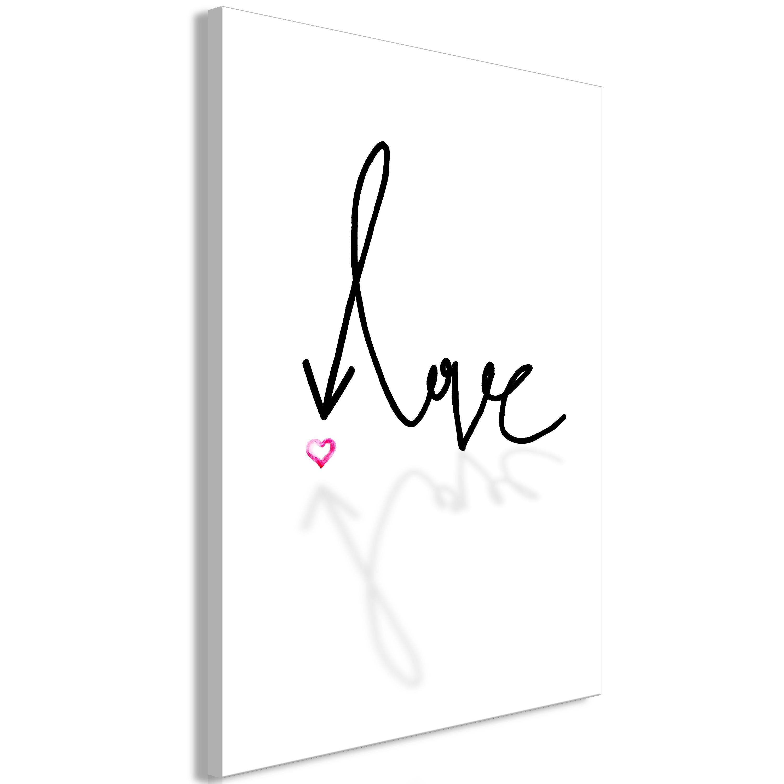 Billede - This is Love (1 Part) Vertical - 60 x 90 cm - På italiensk lærred billede