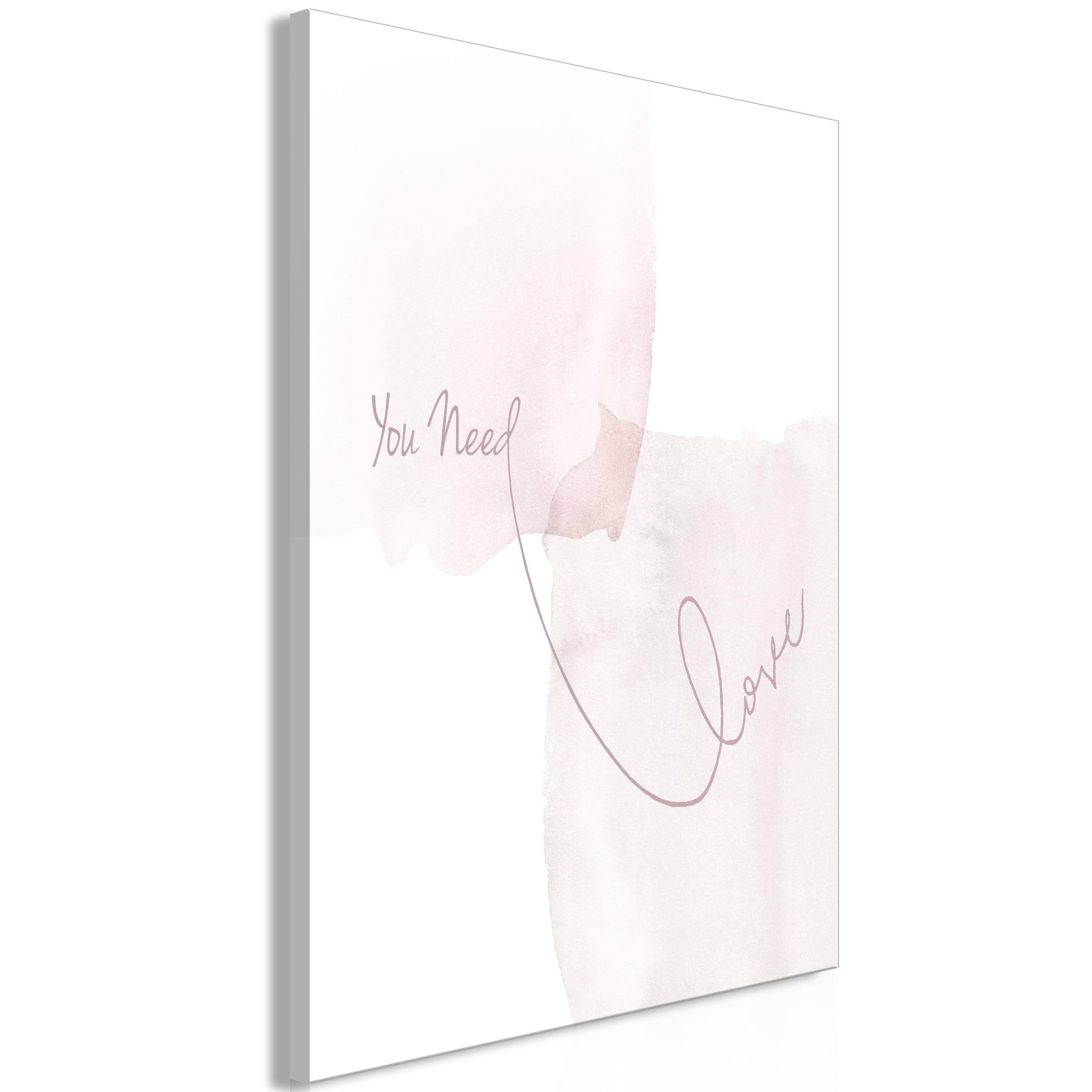 Billede - You Need Love (1 Part) Vertical - 40 x 60 cm - Standard billede