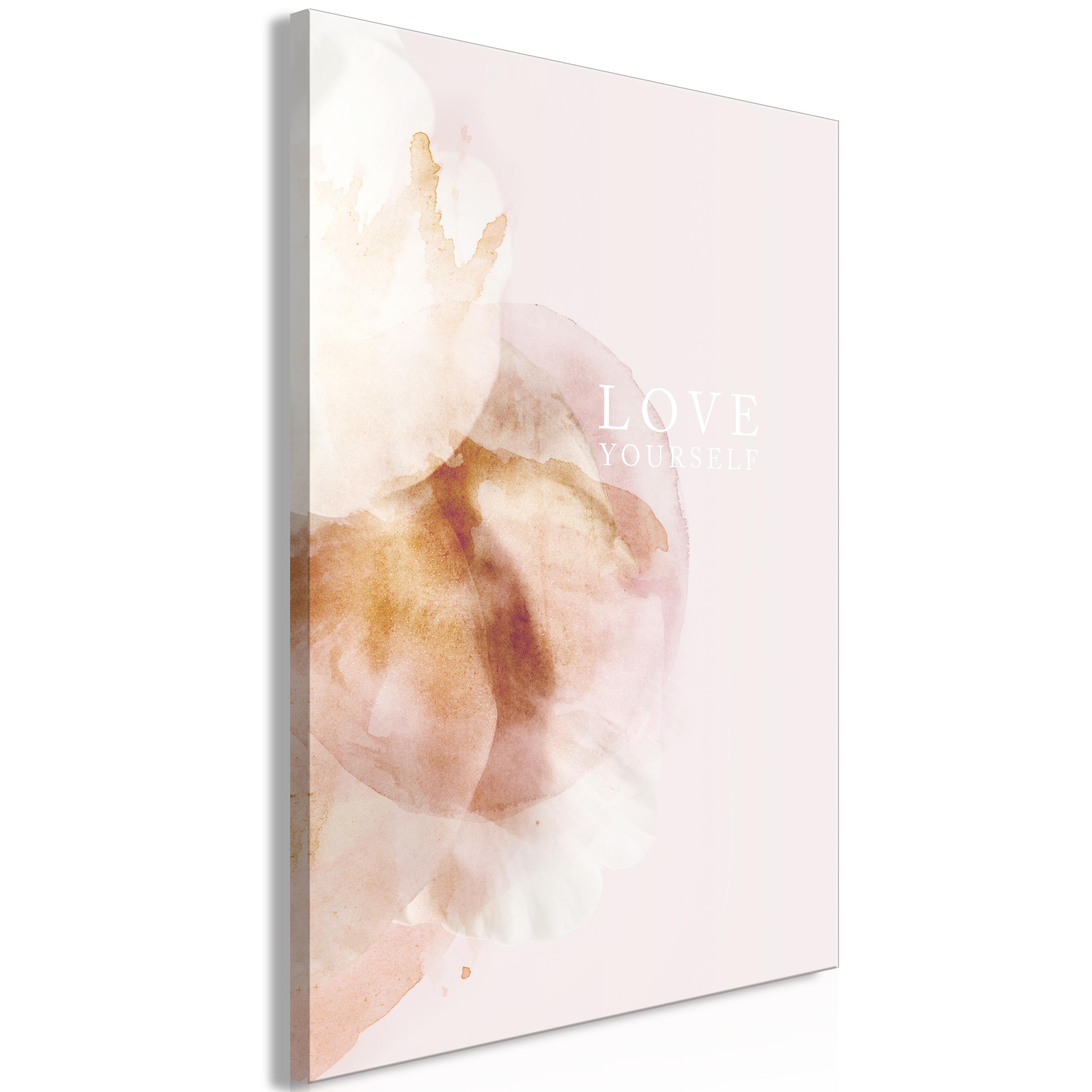 Billede - Love Yourself (1 Part) Vertical - 40 x 60 cm - Standard billede