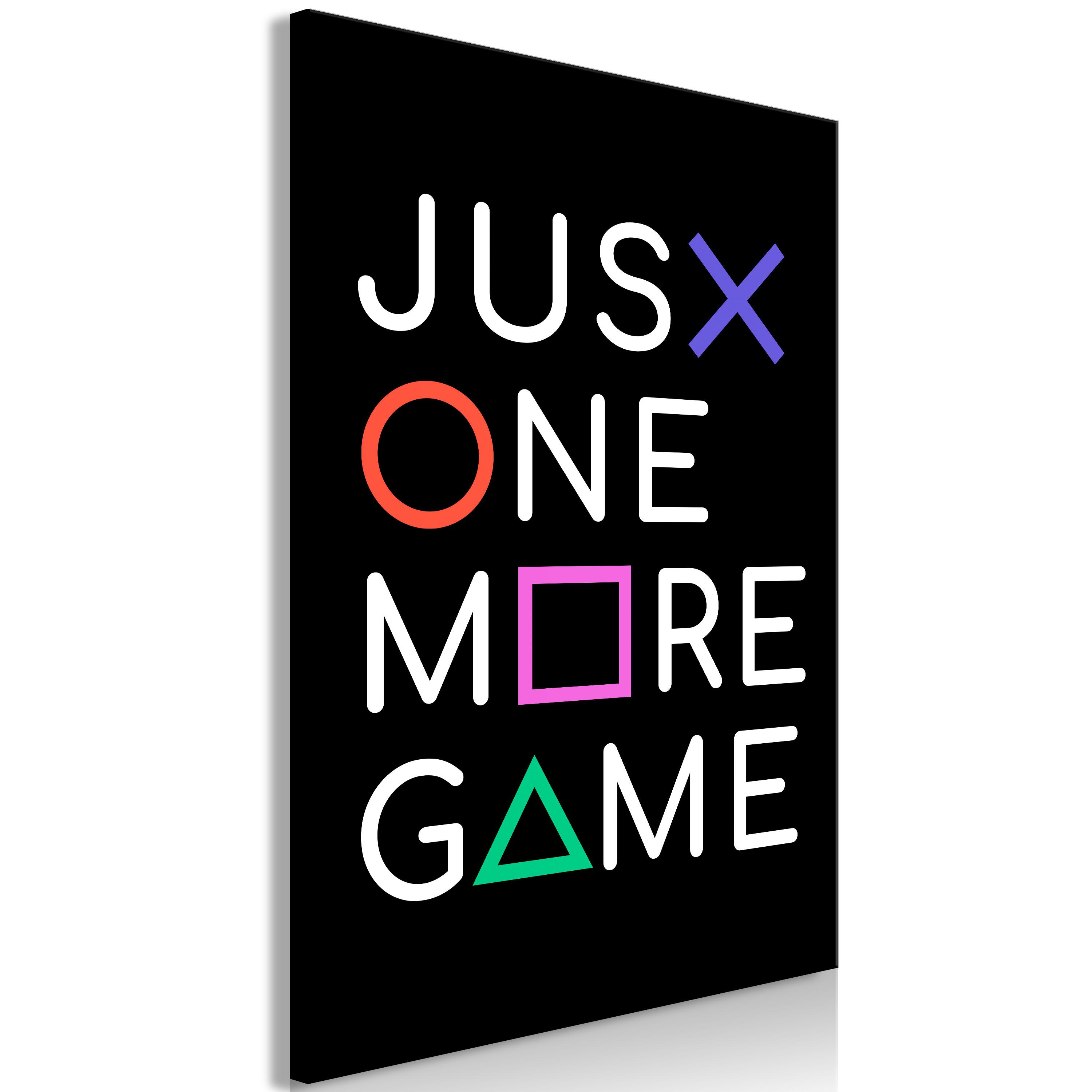 Billede - Just One More Game (1 Part) Vertical - 80 x 120 cm - På italiensk lærred billede