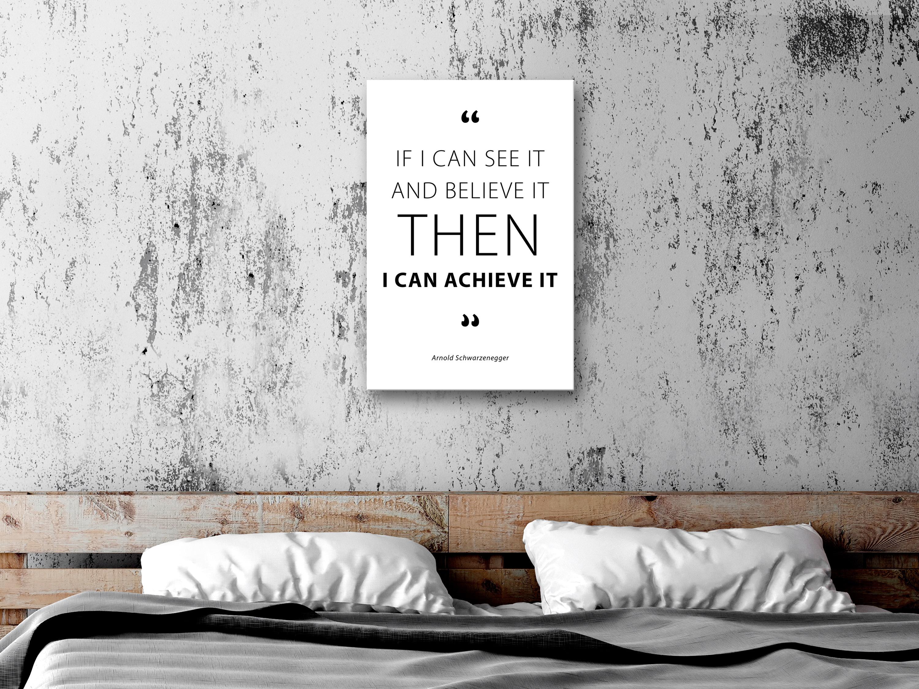 Billede - Quote - Arnold Schwarzenegger (1 Part) Vertical - 20 x 30 cm - Standard billede