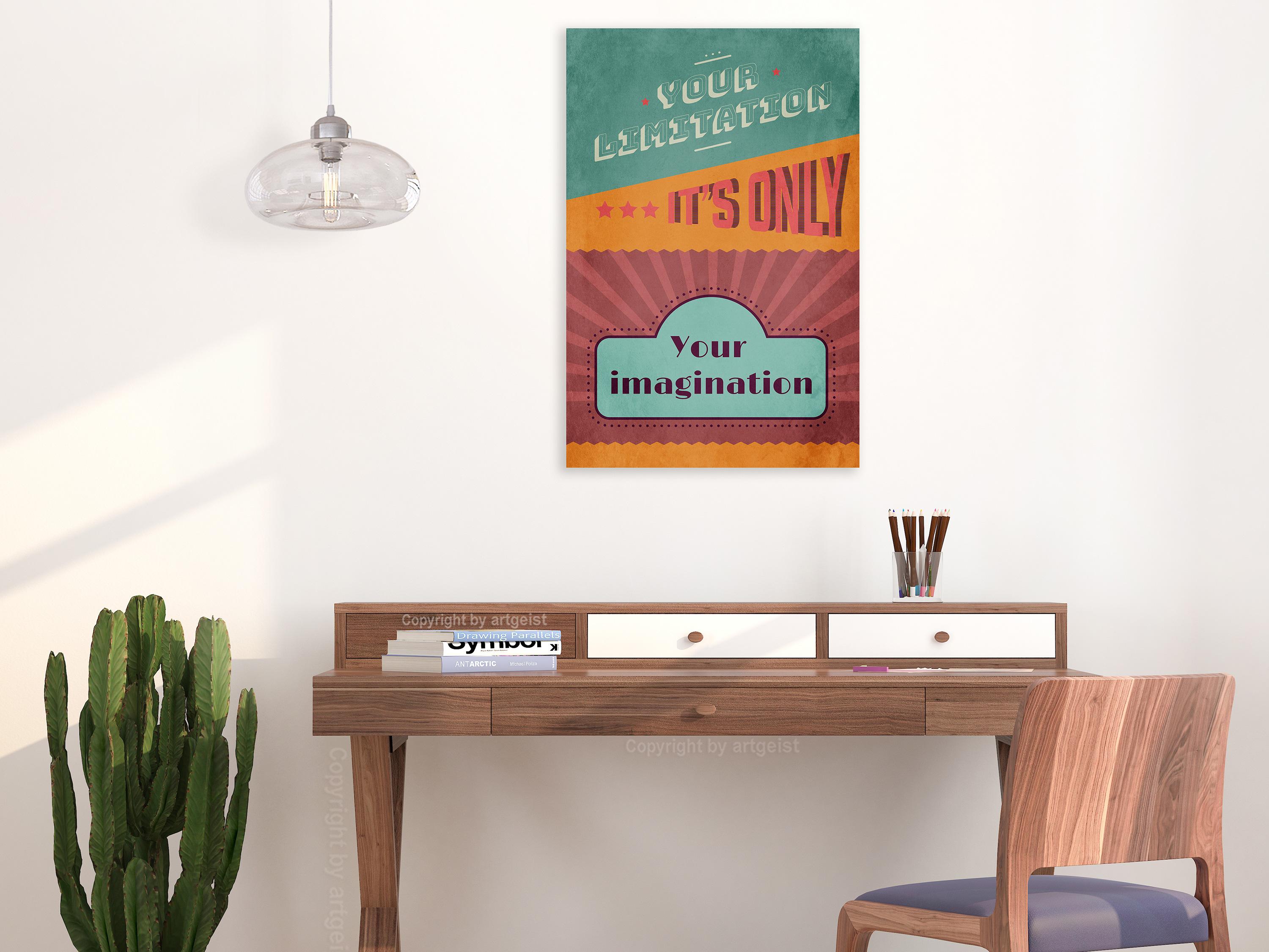 Billede - Your Limitation It's Only Your Imagination (1 Part) Vertical - 80 x 120 cm - Premium Print billede