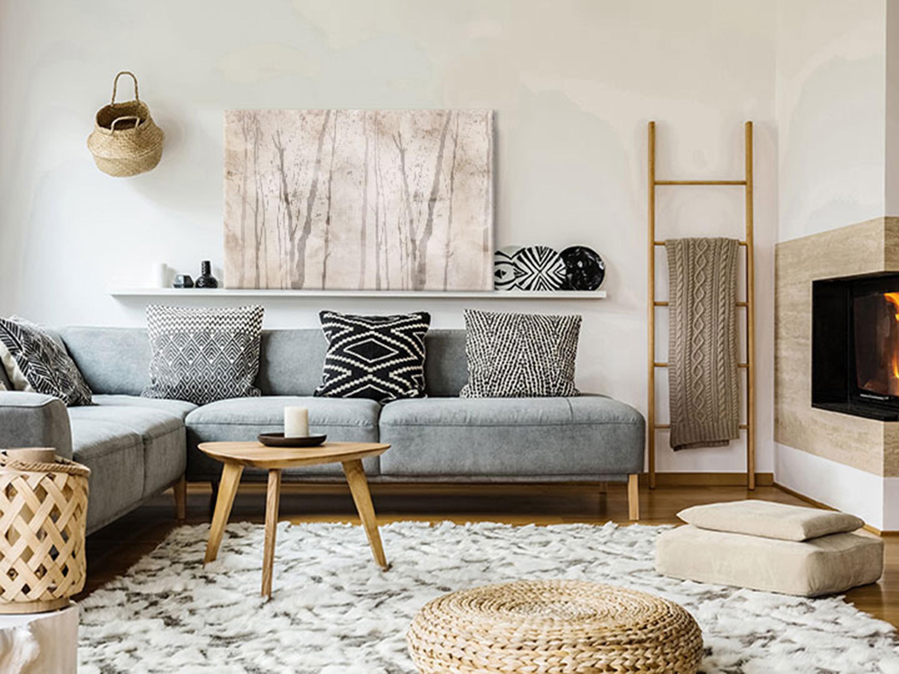 Billede - Beige Forest of Thoughts (1 Part) Wide - 60 x 40 cm - På italiensk lærred billede