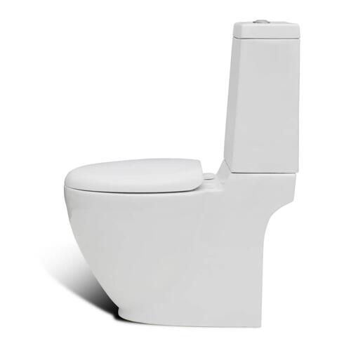 Keramisk toilet med afløb bagpå hvid