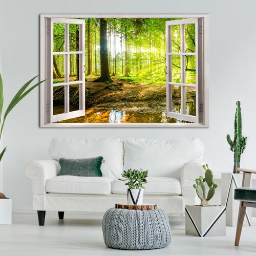 Billede - Window: View on Forest