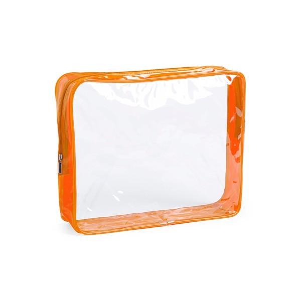 Rejsetoilettaske Gennemsigtig 145933 Orange