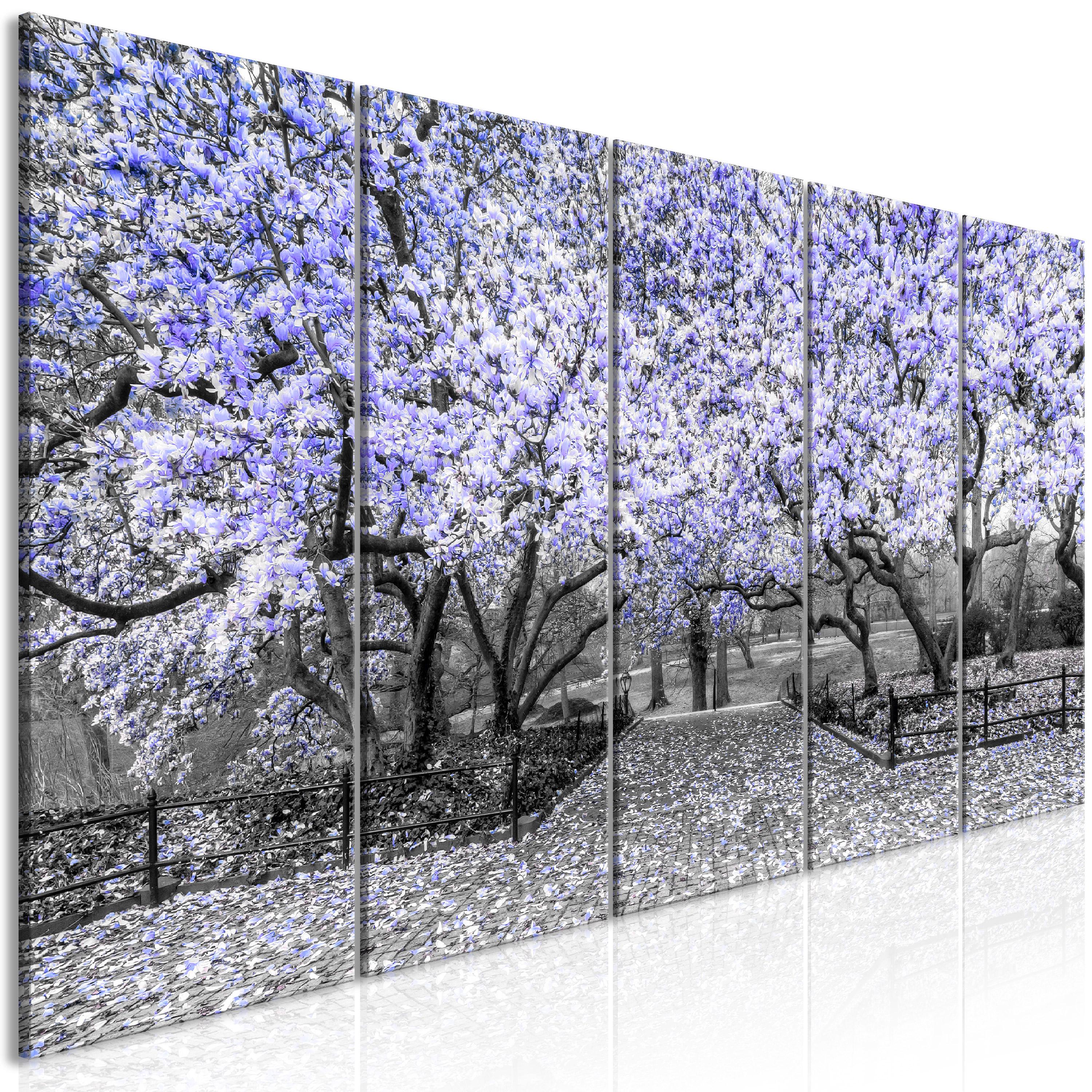 Billede - Magnolia Park (5 dele) Narrow Violet - 225 x 90 cm - Premium Print billede