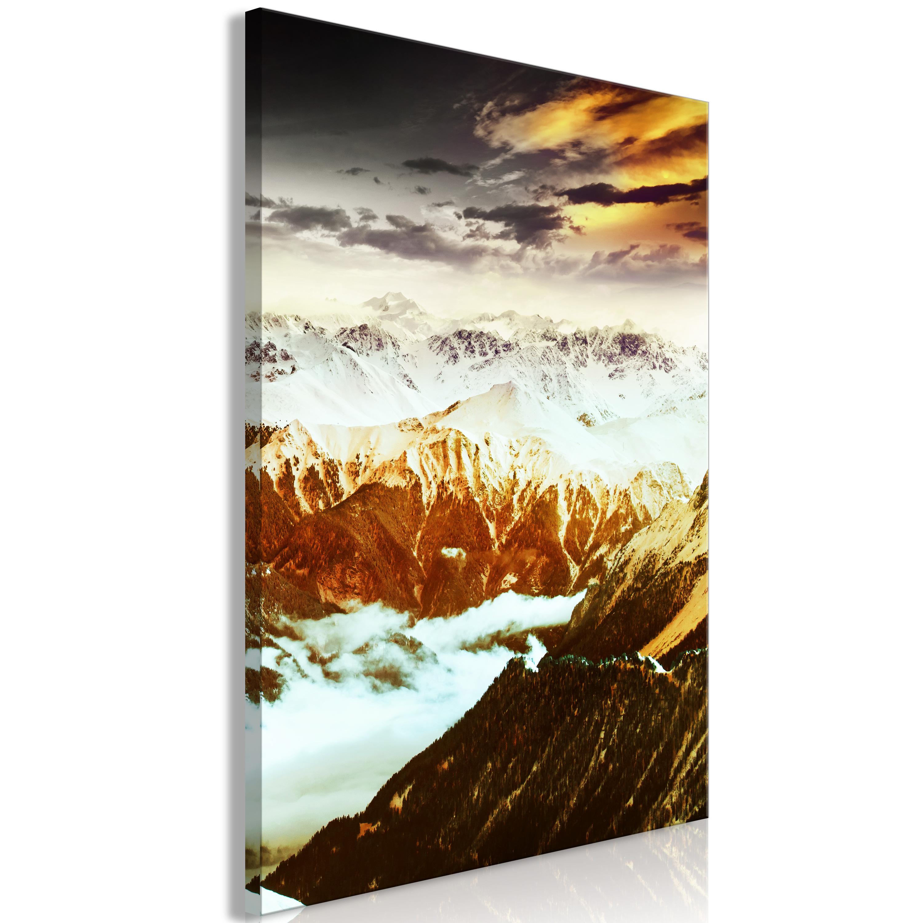Billede - Copper Mountains (1 Part) Vertical - 60 x 90 cm - På italiensk lærred