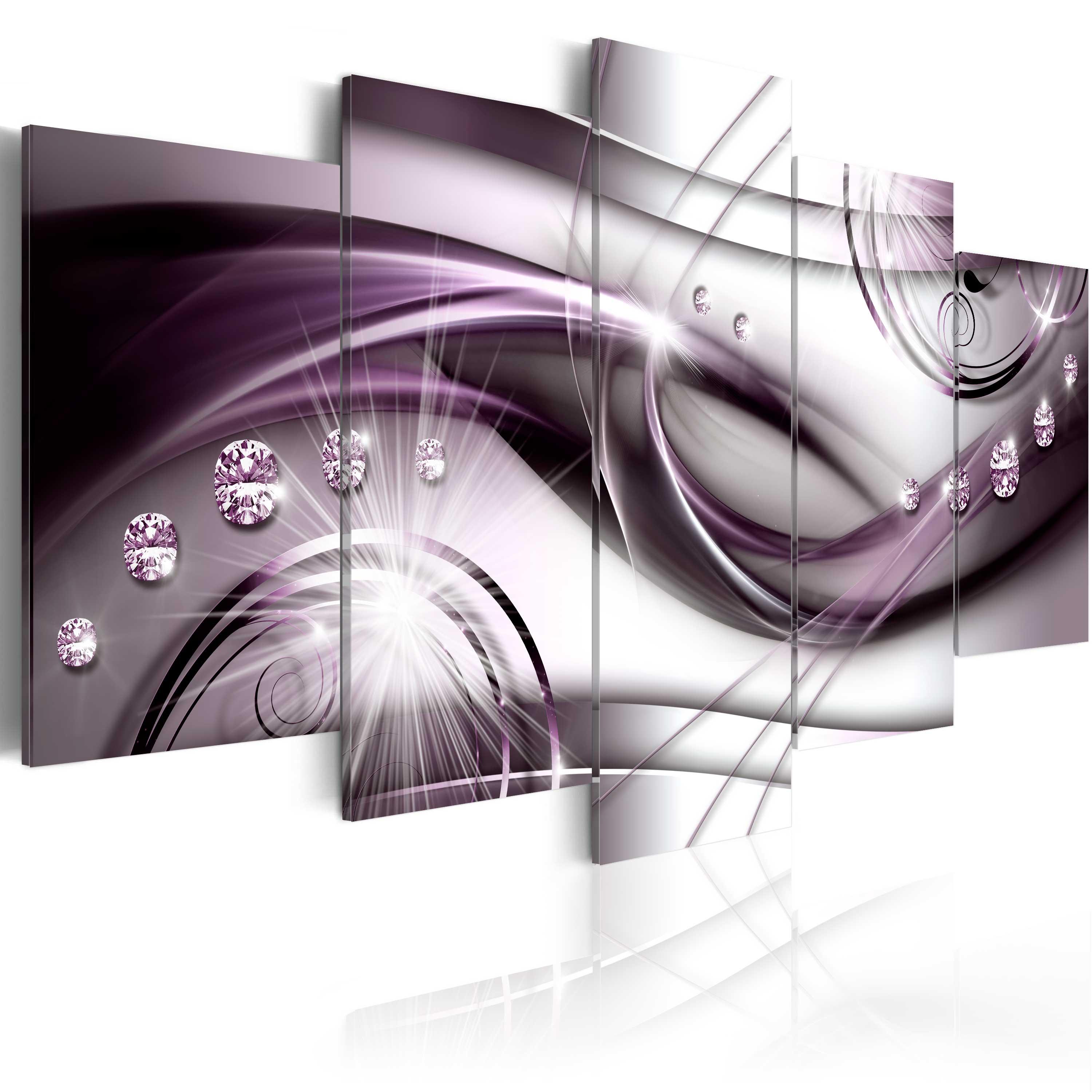 Billede - Violet Glow - 100 x 50 cm - Premium Print billede