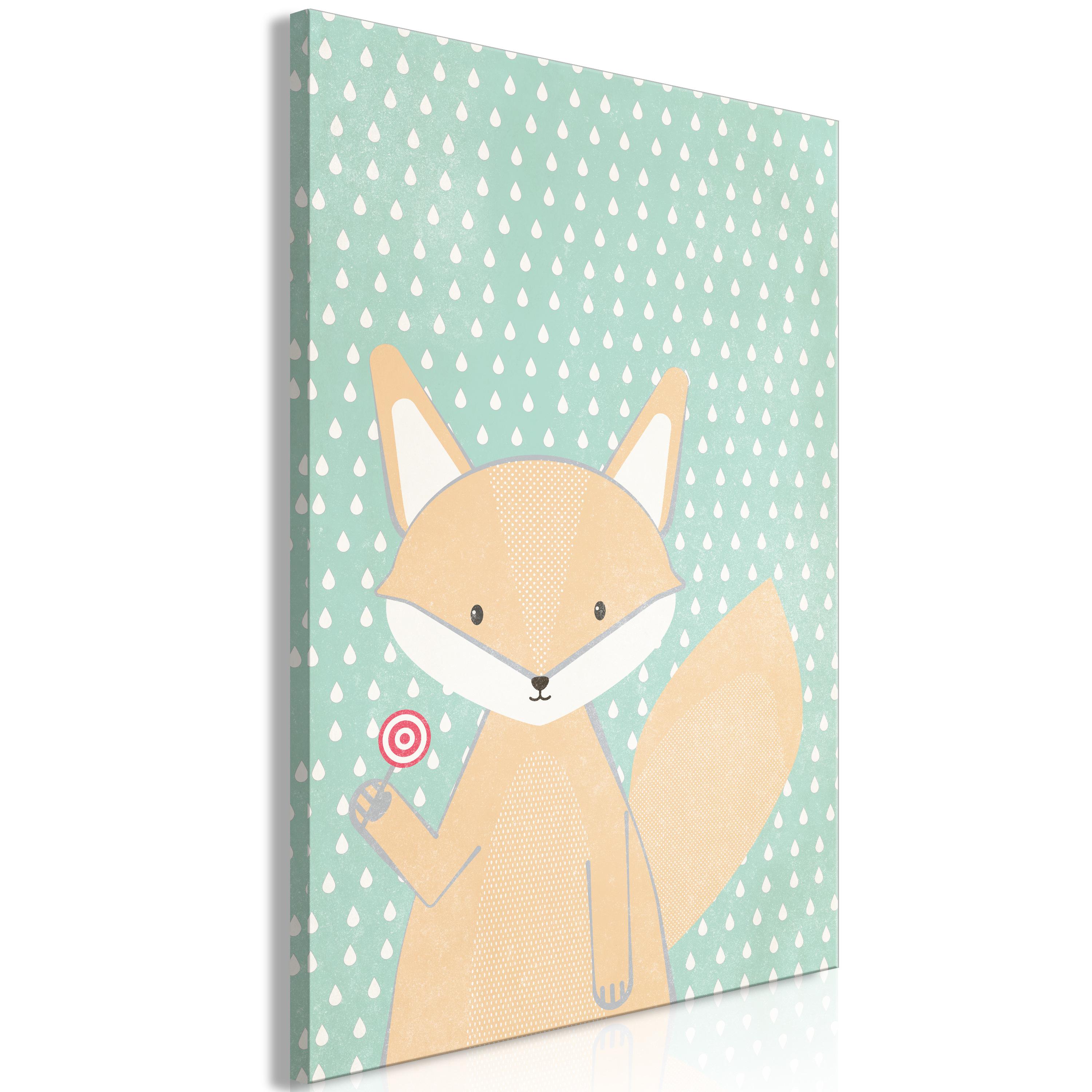 Billede Little Fox 1 Part Vertical 40 X 60 Cm Premium Print