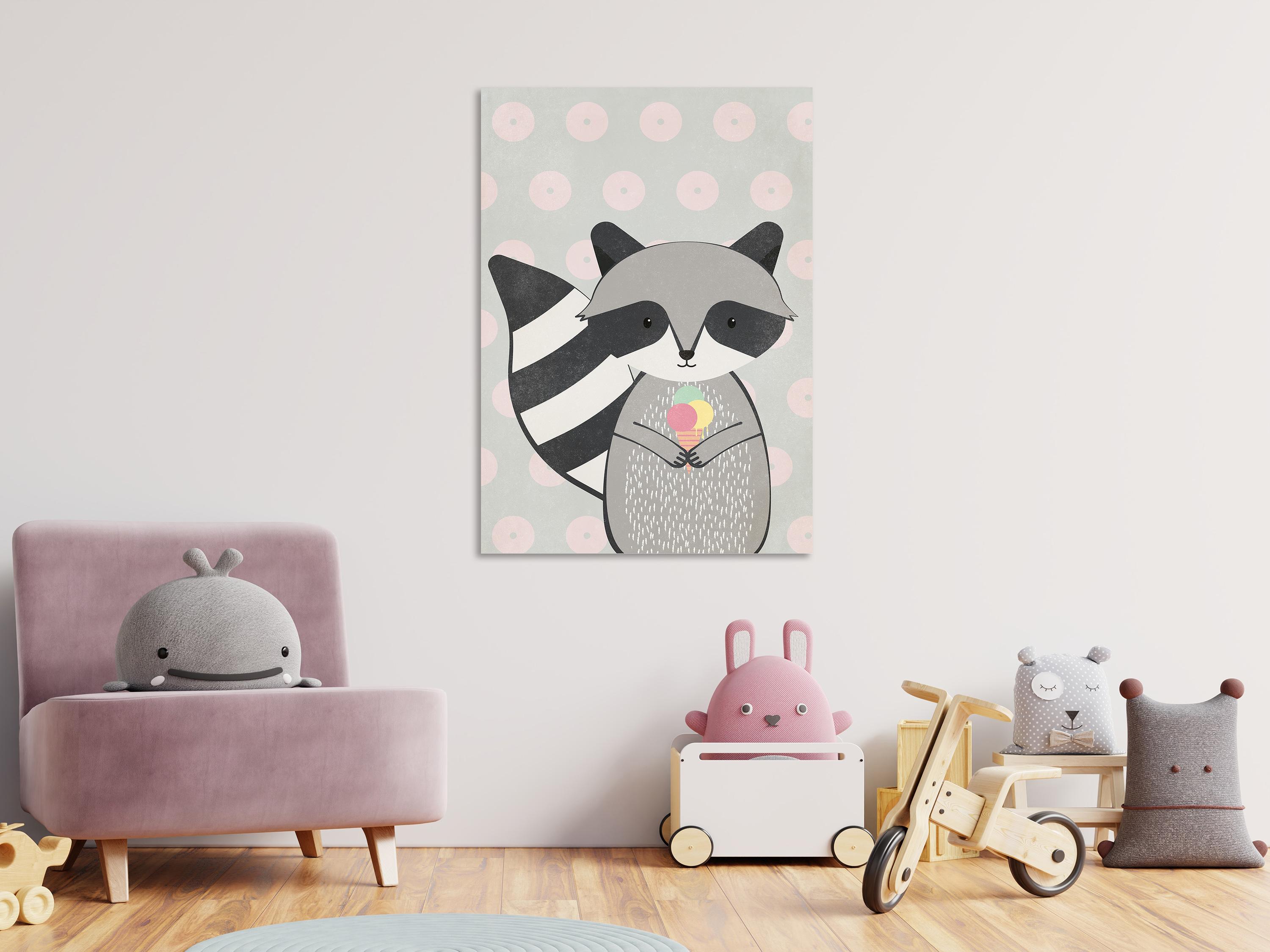 Billede - Glutton Raccoon (1 Part) Vertical - 60 x 90 cm - Premium Print billede