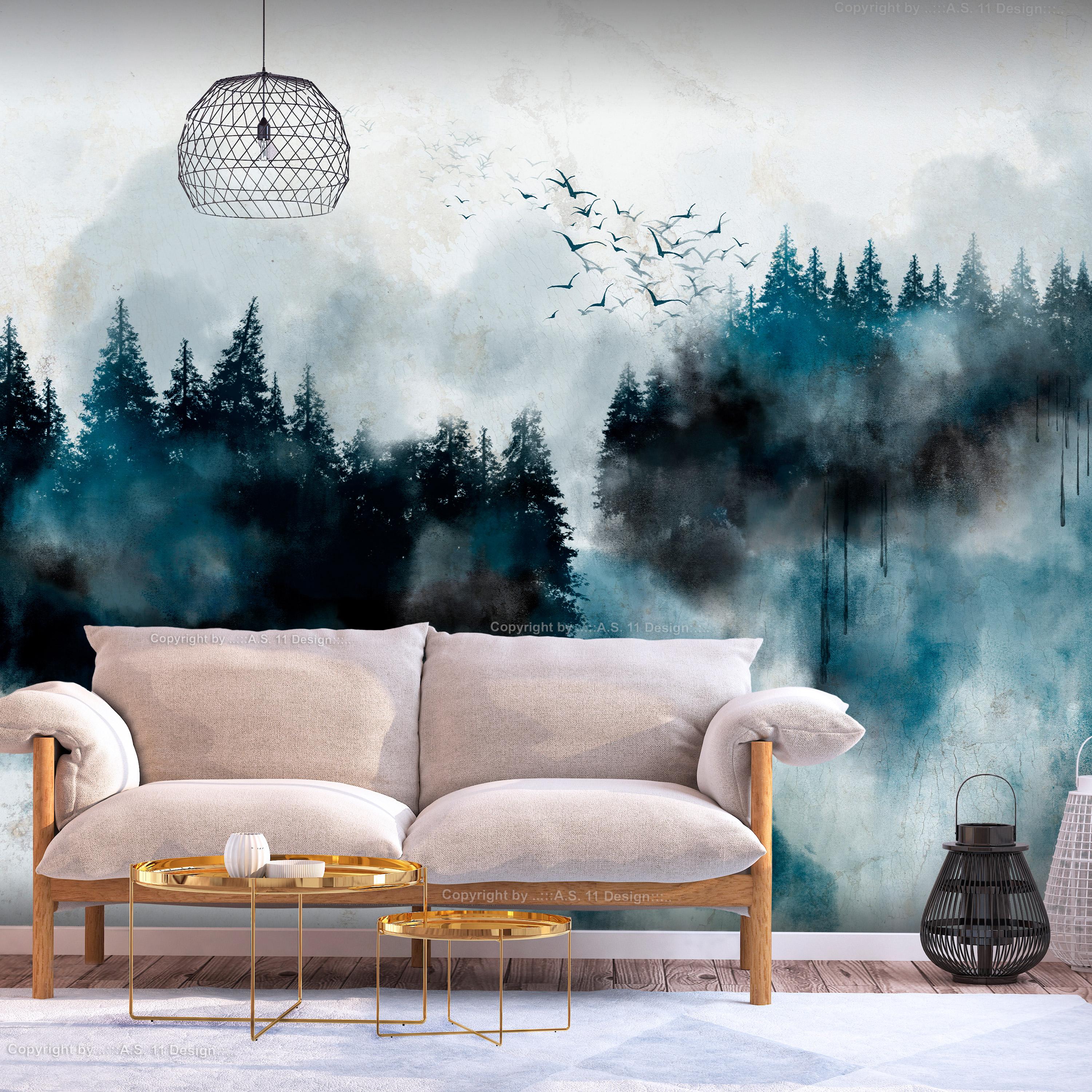 Fototapet - Painted Mountains - 300 x 210 cm - Standard