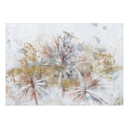 Fototapet Grey palms med abstrakt palmemotiv