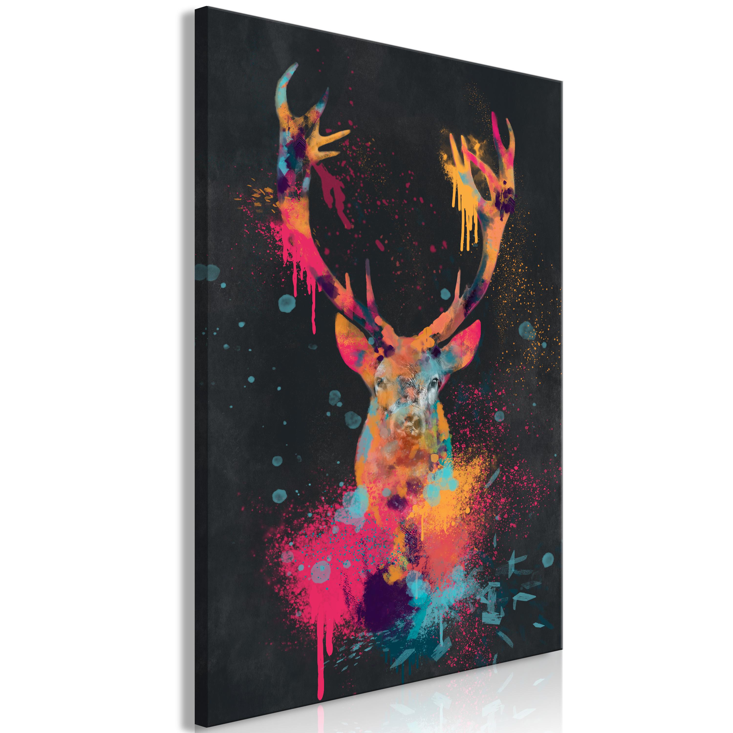 Billede - Spectacular Deer (1 Part) Vertical - 40 x 60 cm - Premium Print billede