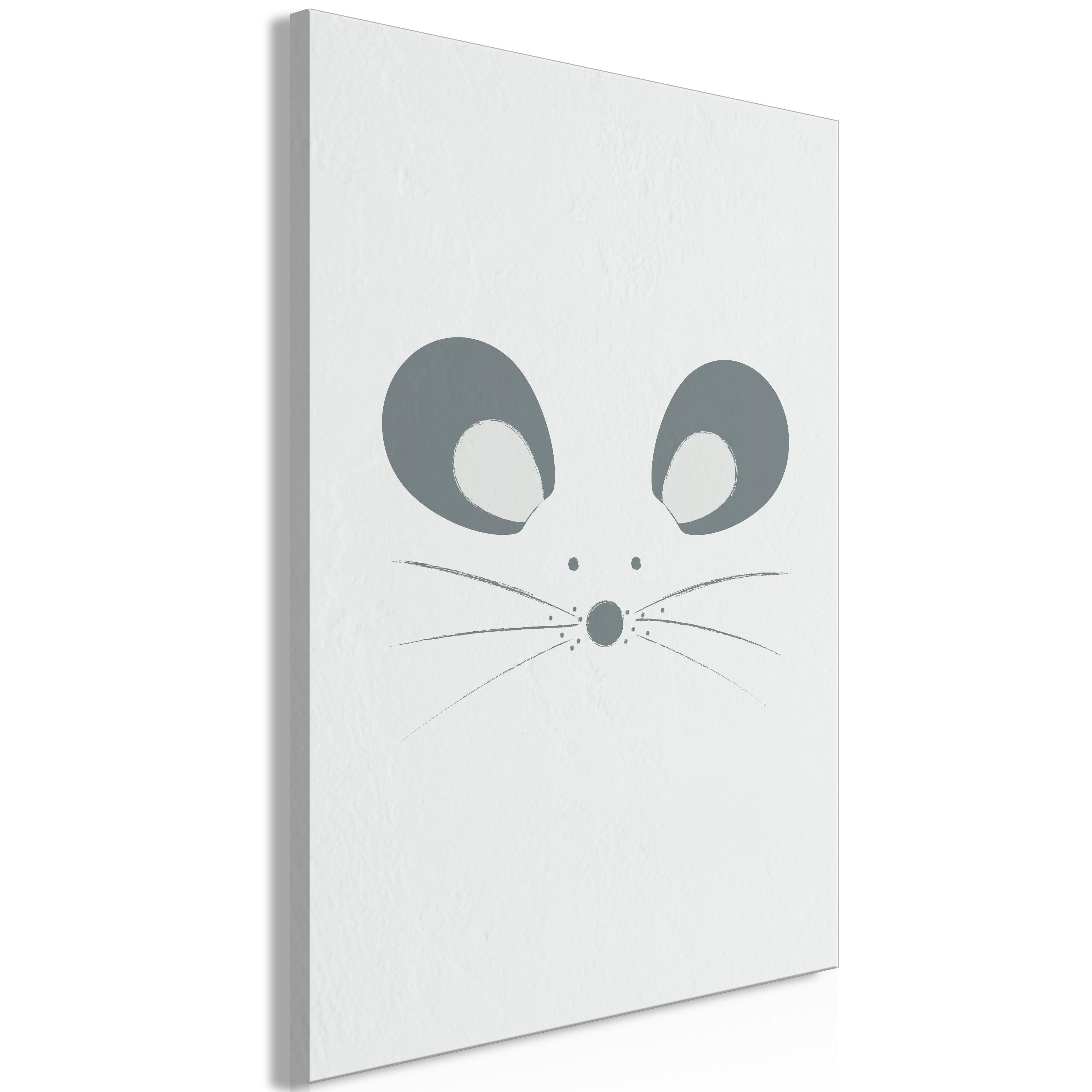 Billede - Curious Mouse (1 Part) Vertical - 40 x 60 cm - På italiensk lærred billede