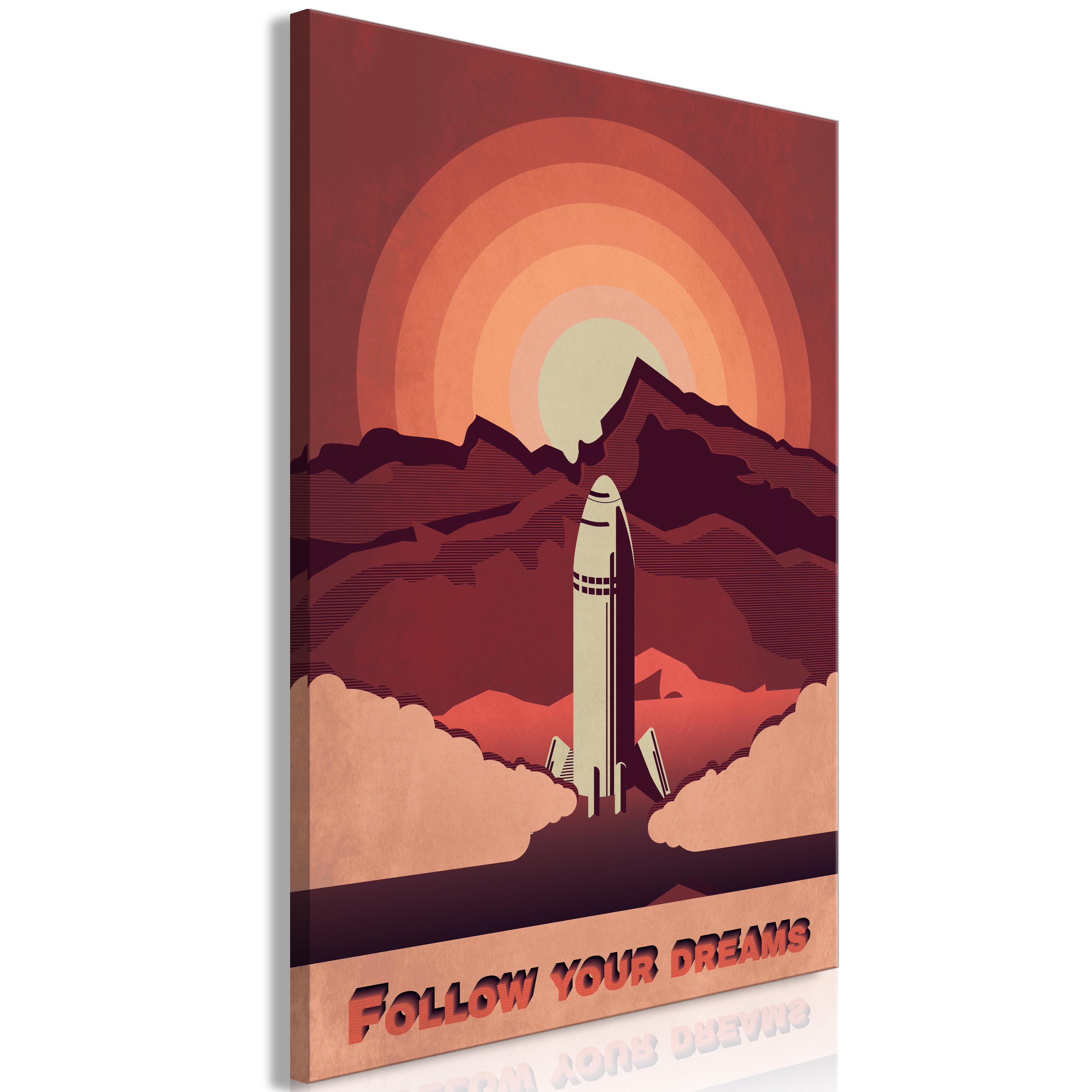 Billede - Space Flight (1 Part) Vertical - 80 x 120 cm - Premium Print billede