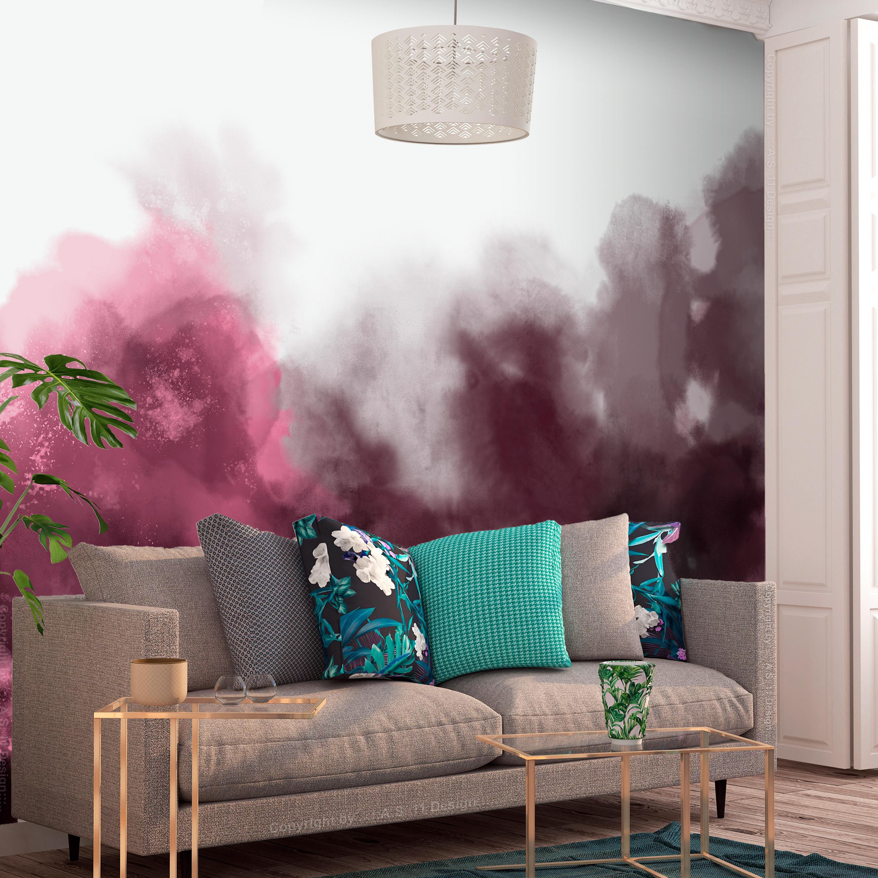 Fototapet - Watercolour Variation - Red - 100 x 70 cm - Standard billede