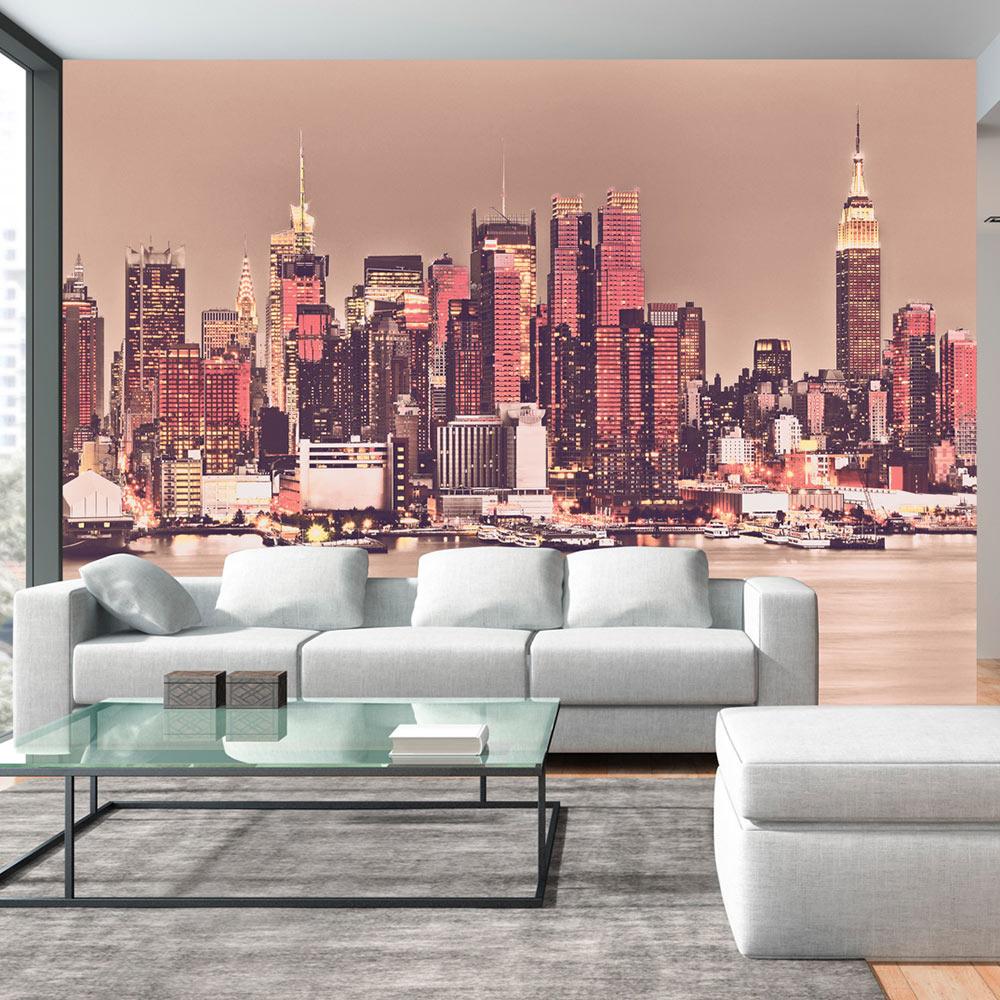 Fototapet - NY - Midtown Manhattan Skyline - 300 x 210 cm - Standard billede