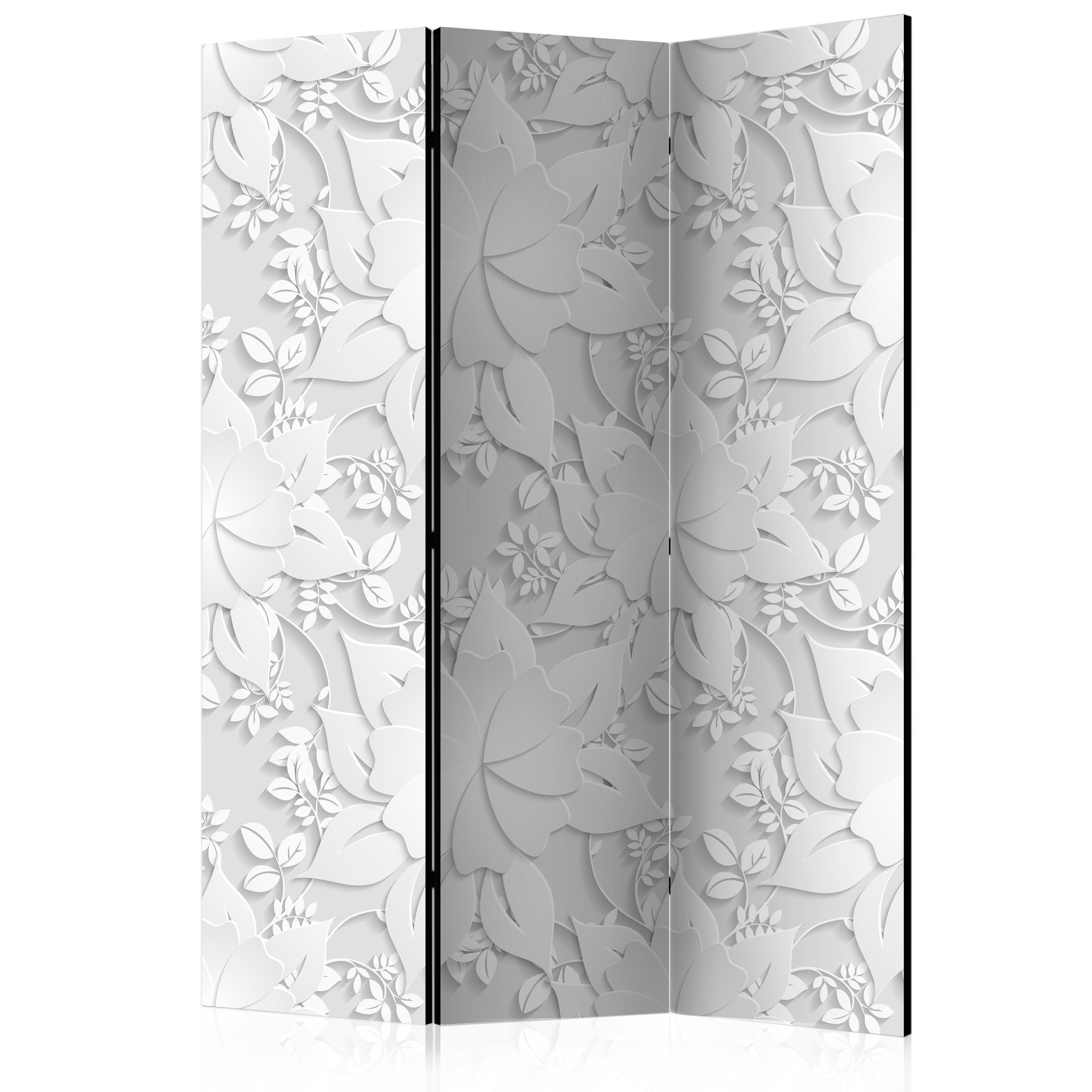 Skærmvæg - Room divider Flowers I - 135 x 172 cm - Dobbeltsidet billede