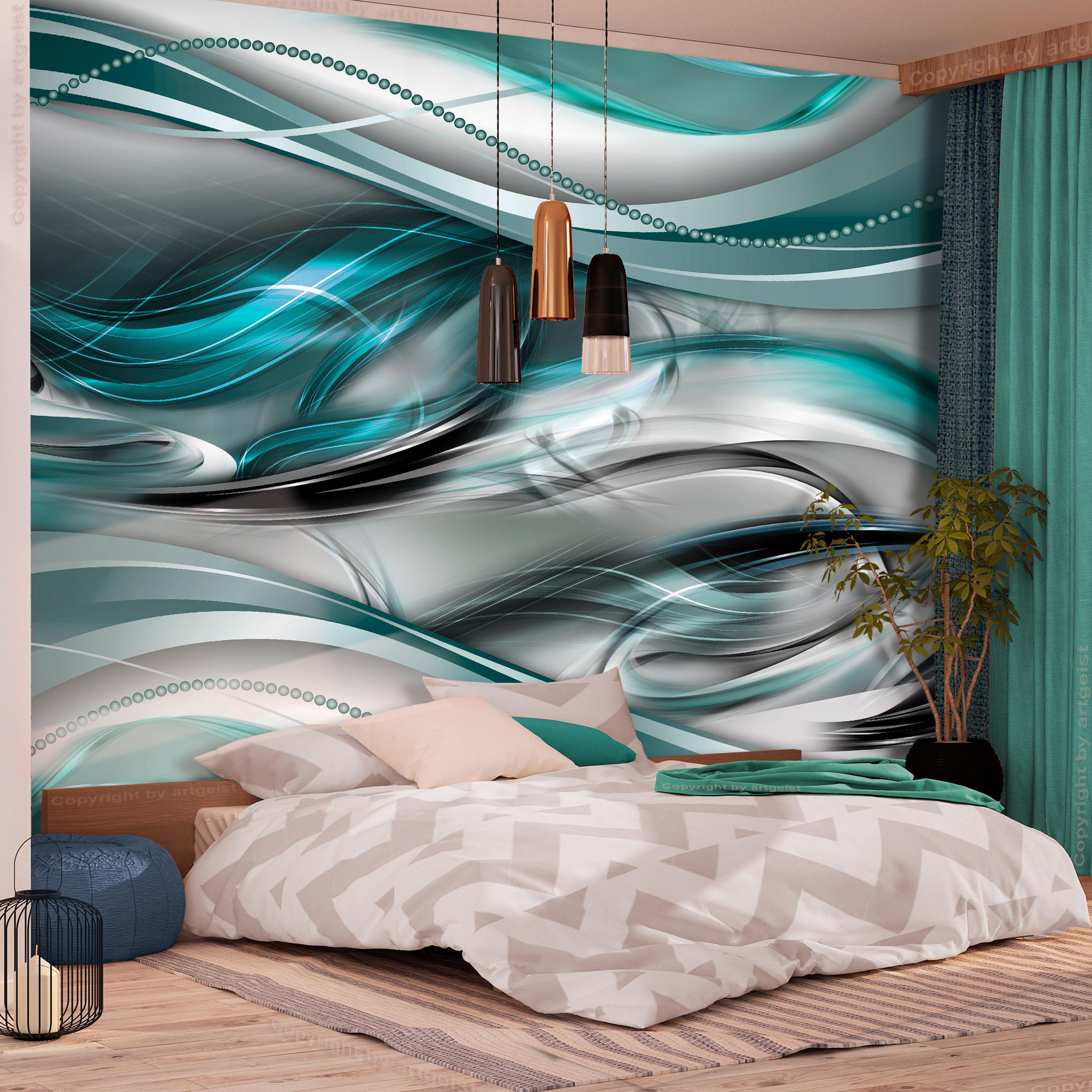 Fototapet - Tunnels (Green) - 300 x 210 cm - Standard billede