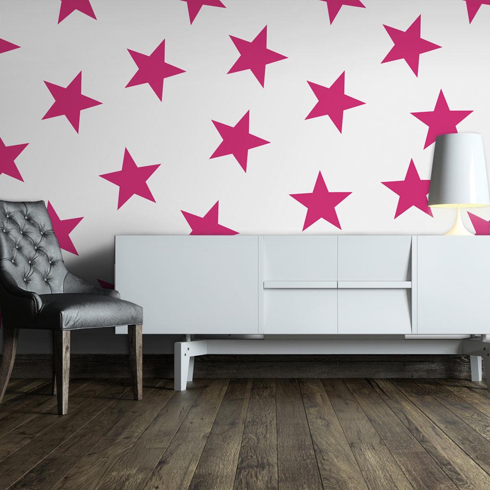 Fototapet - Pink Star - 98 x 70 cm - Selvklæbende billede