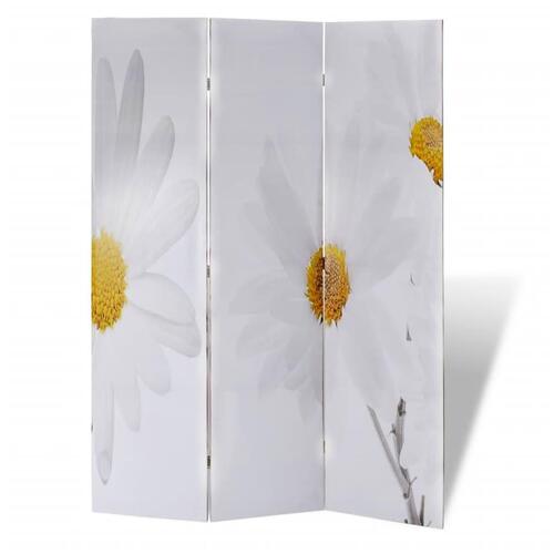 Foldeskærm rumdeler 120 x 170 blomstermotiv