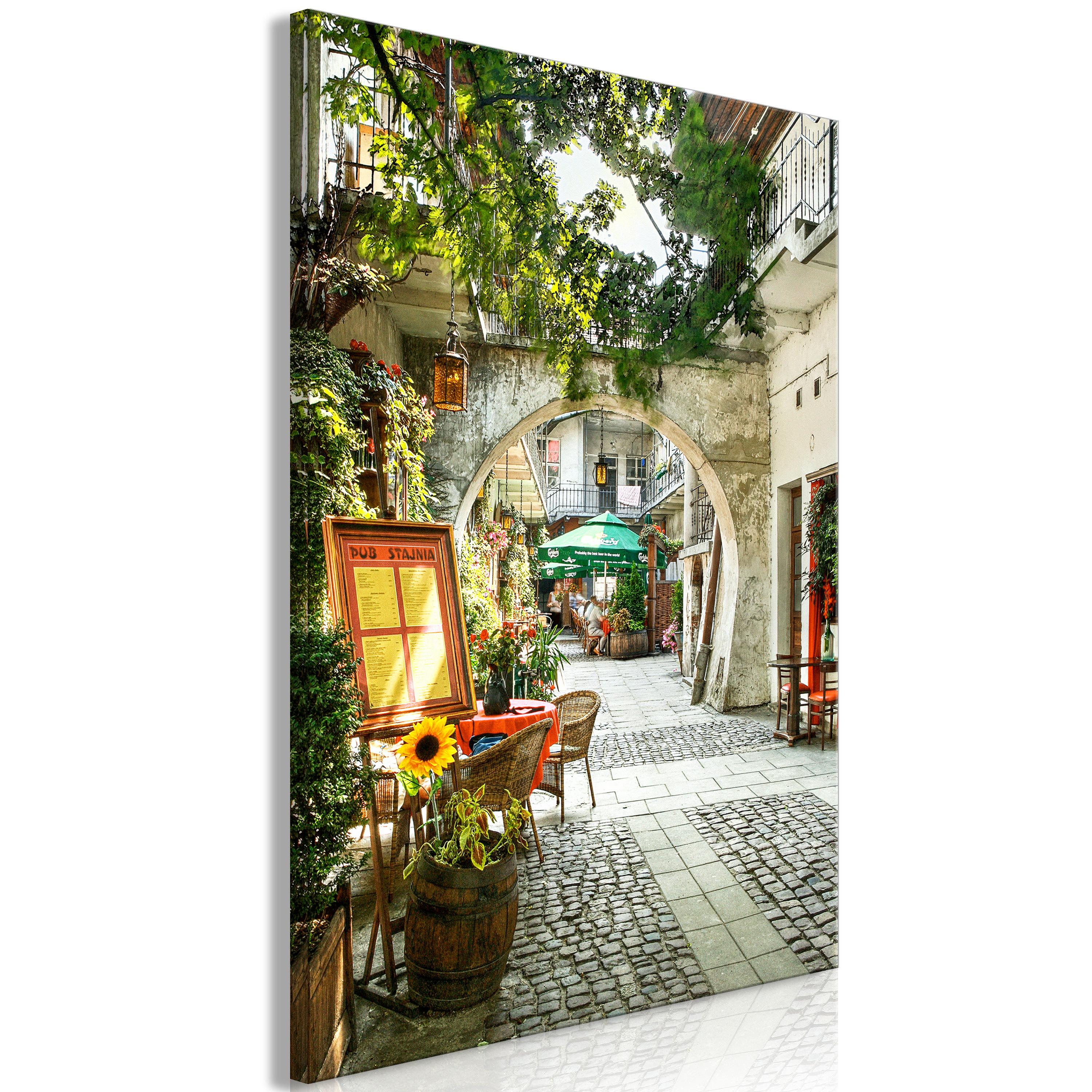 Billede - Cracow: Sunny Pub (1 Part) Vertical - 40 x 60 cm - Premium Print billede