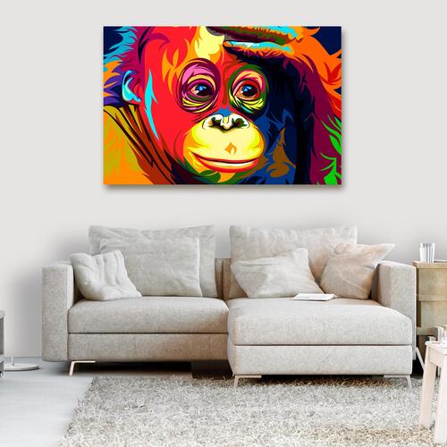 Billede - Colourful Orangutan (1 Part) Wide