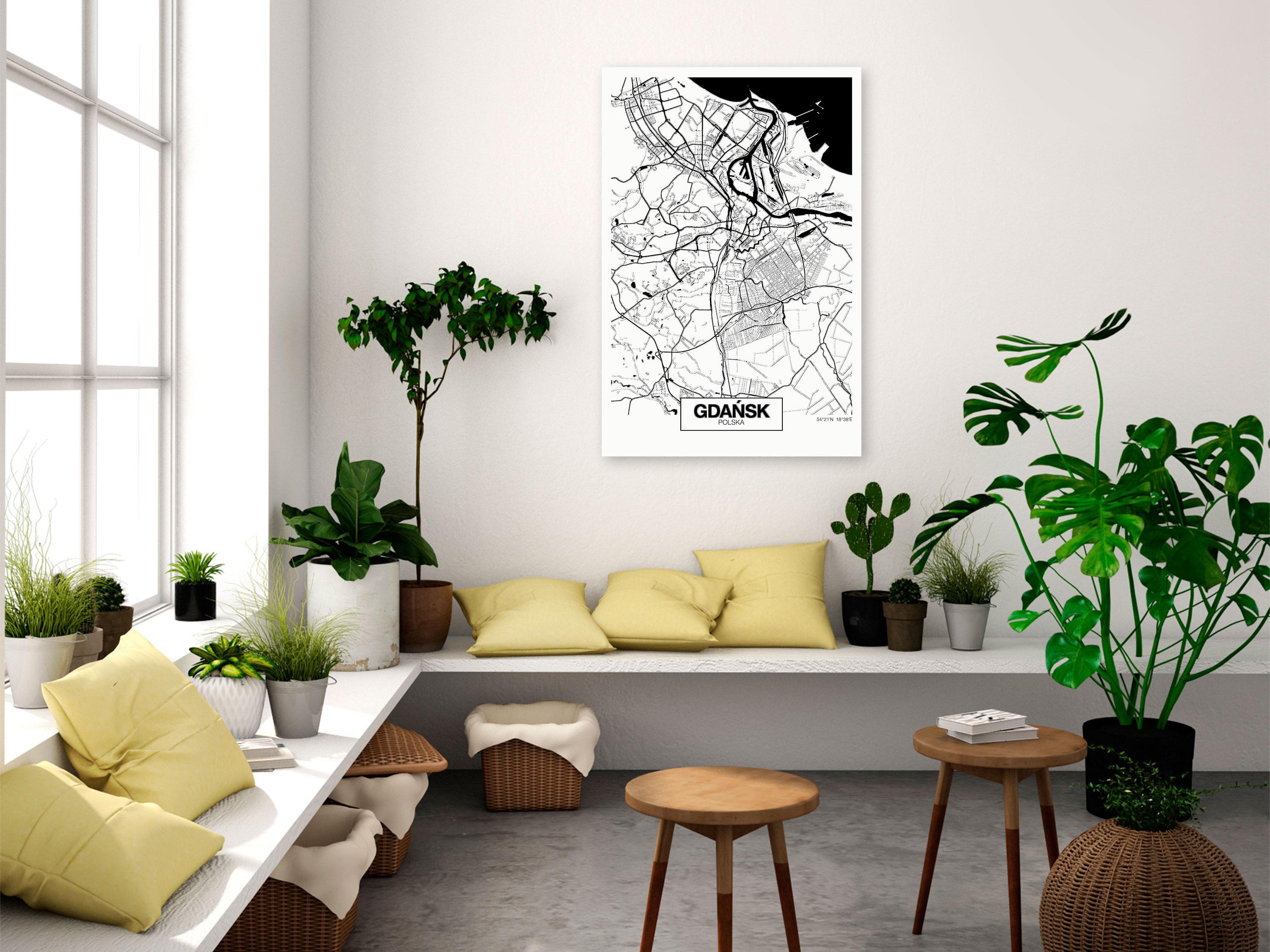 Billede - City Plan: Gdansk (1 Part) Vertical - 20 x 30 cm - Standard billede