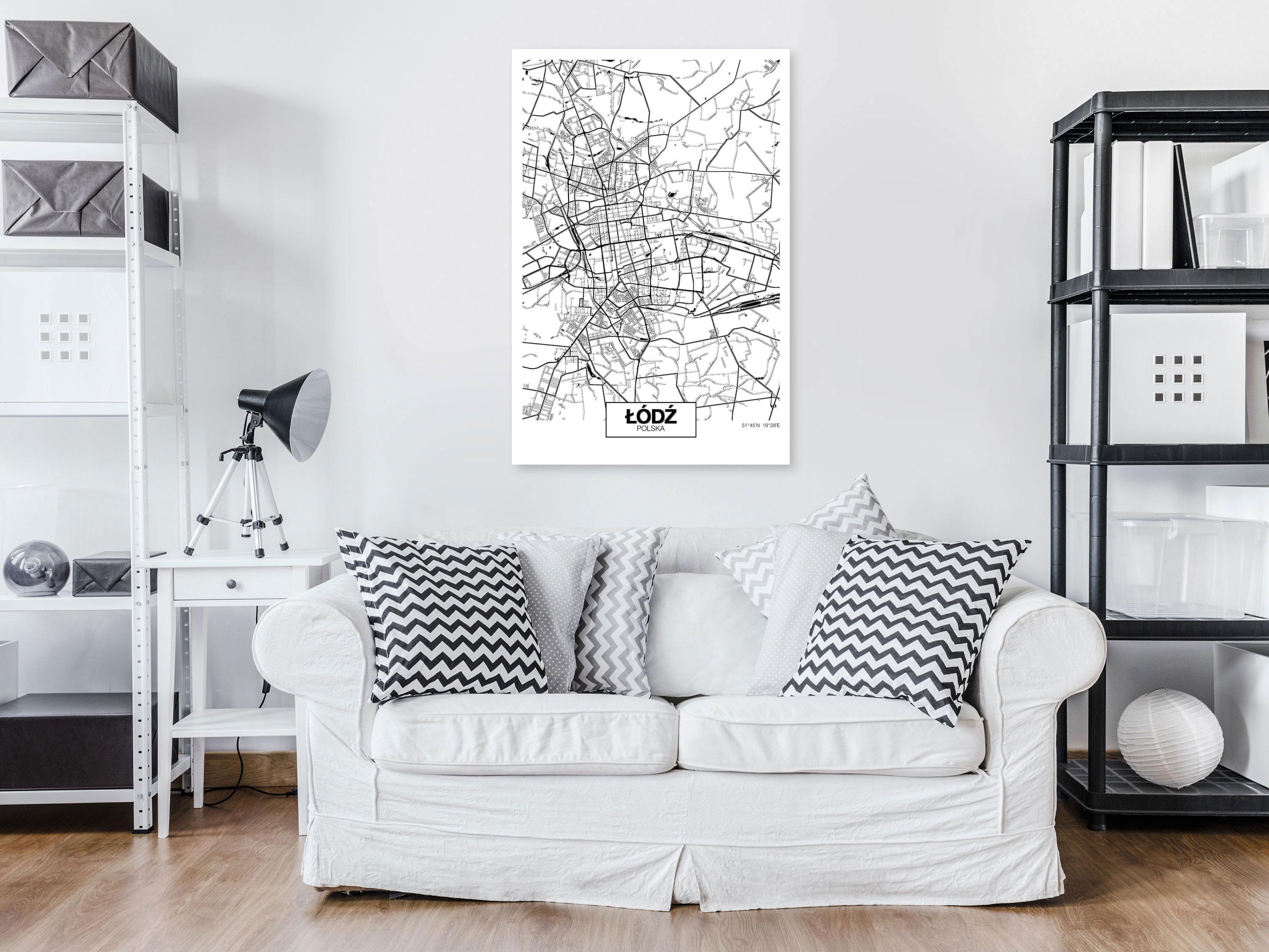 Billede - City Plan: Lodz (1 Part) Vertical - 40 x 60 cm - Standard billede