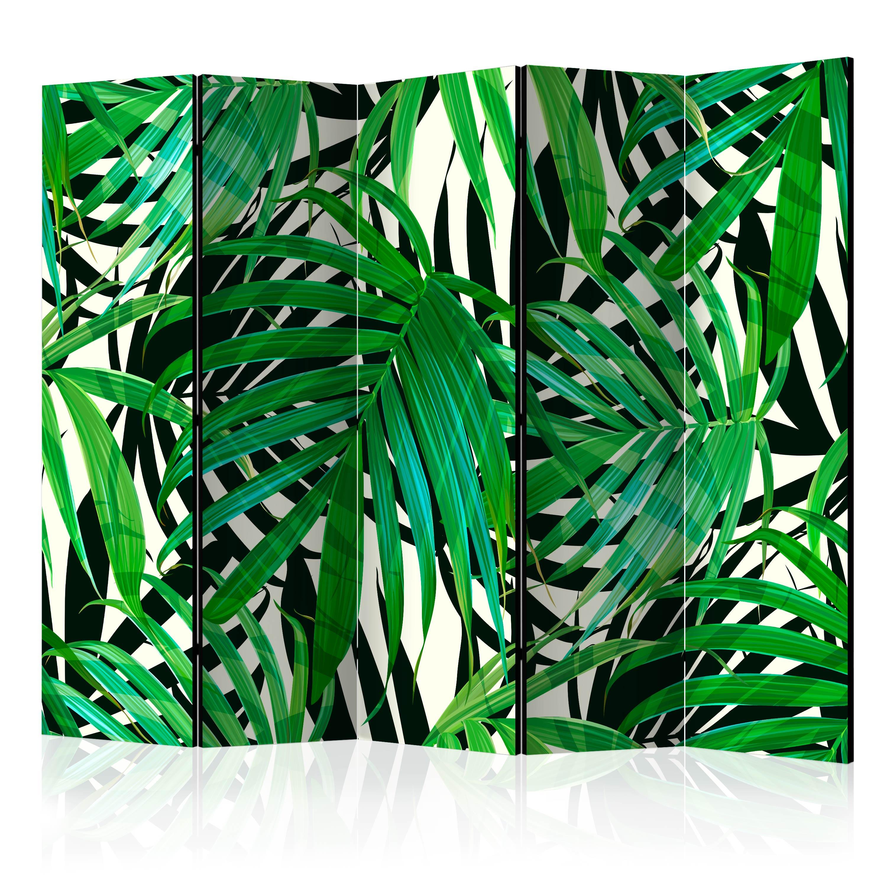 Skærmvæg – Tropical Leaves II – 225 x 172 cm – Akustik